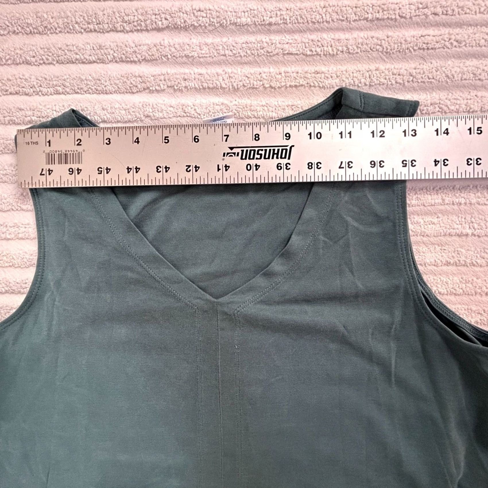 Vintage Sigrid Olsen Womens Sleeveless Green V-Neck A-Line Dress Medium Casual Pullover Size M / US 6-8 / IT 42-44 - 5 Thumbnail