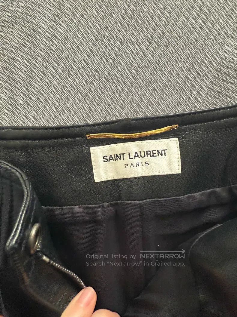 Saint Laurent Paris Saint Laurent Paris size F34 Black Leather Shorts Size 25" / US 0 / IT 36 - 3 Thumbnail
