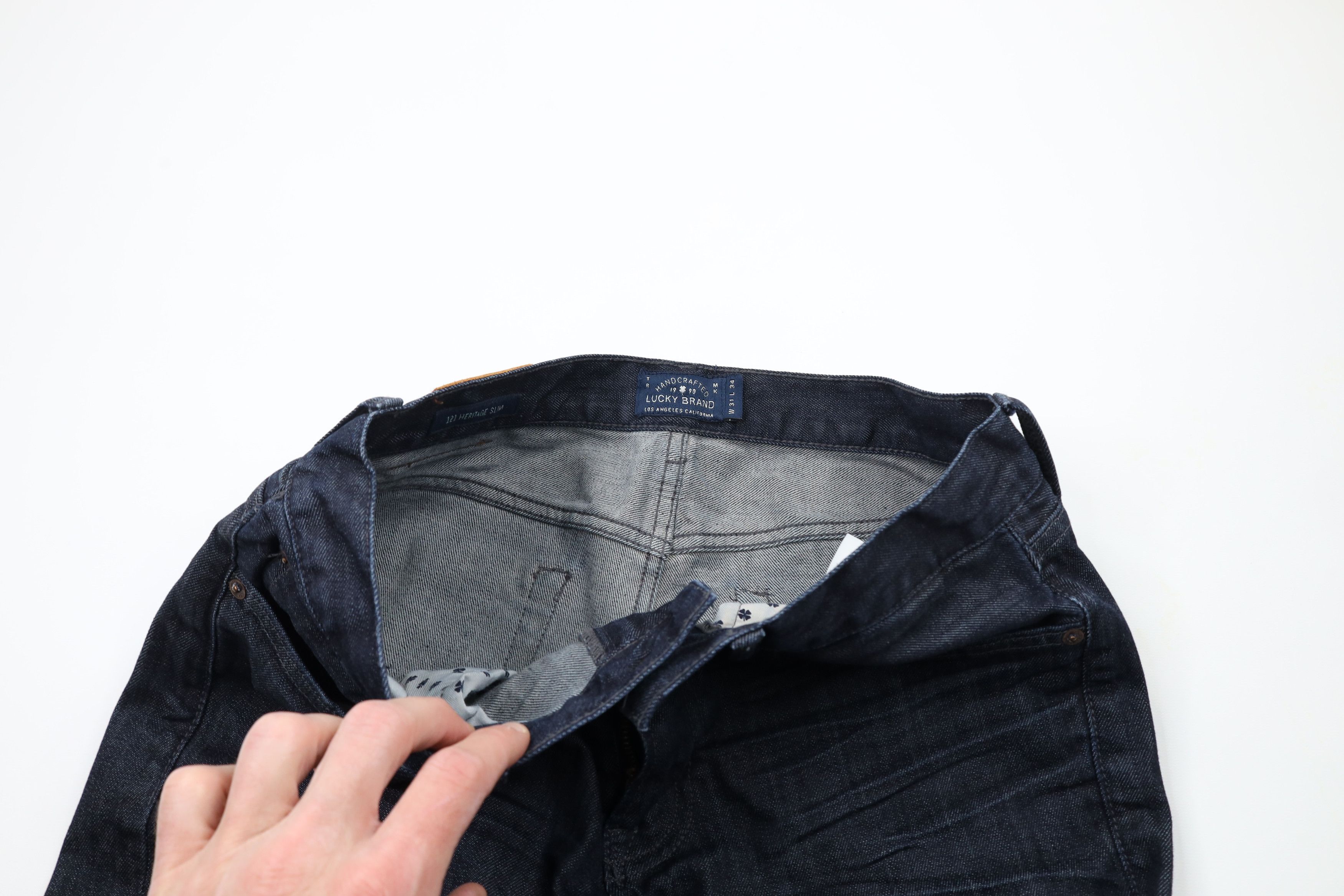 Lucky Brand × Vintage Lucky Brand 121 Heritage Slim Fit Denim Jeans Indigo Wash Size US 31 - 7 Thumbnail