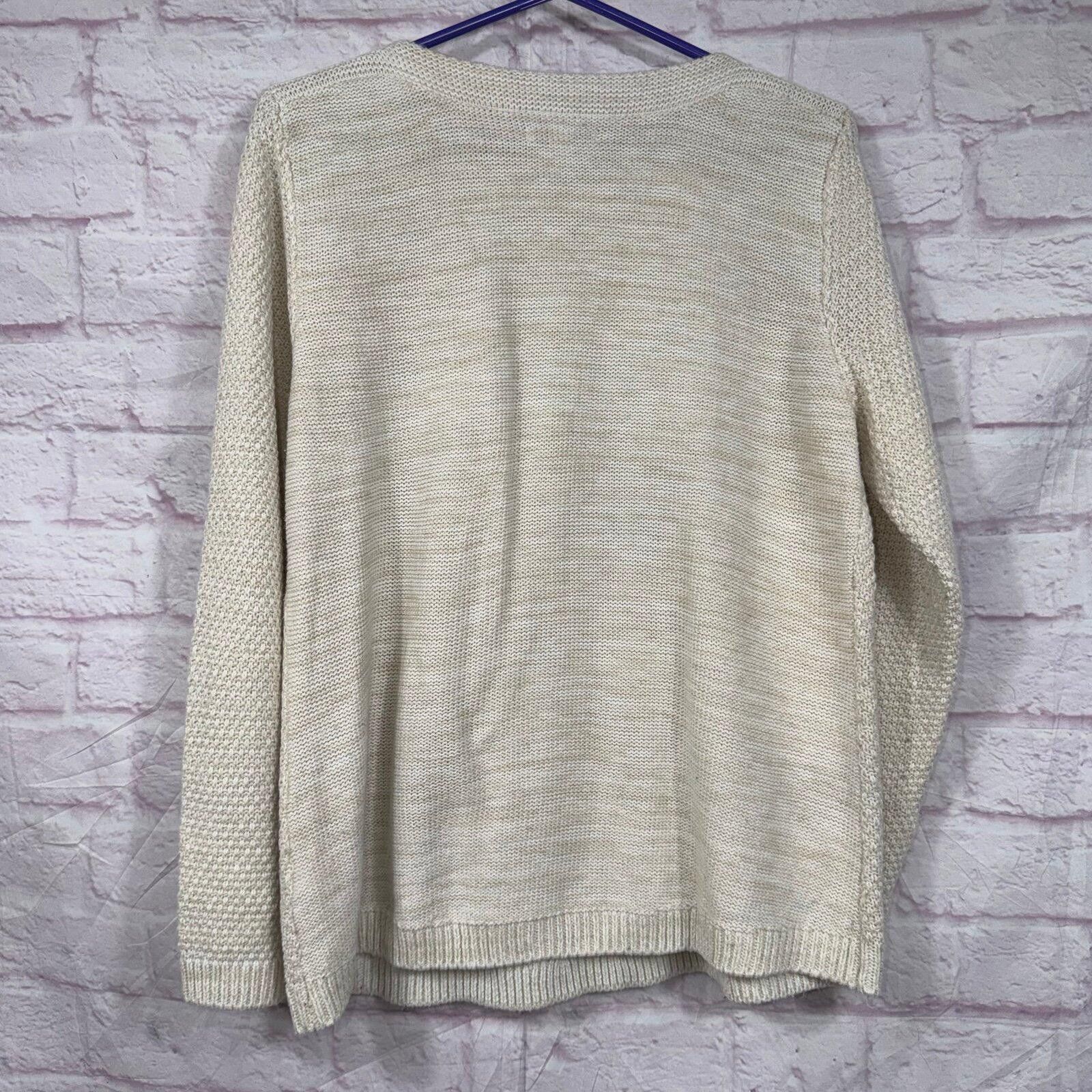 Croft & Barrow Croft & Barrow Cream Cable Knit Sweater Size Large Size L / US 10 / IT 46 - 7 Thumbnail