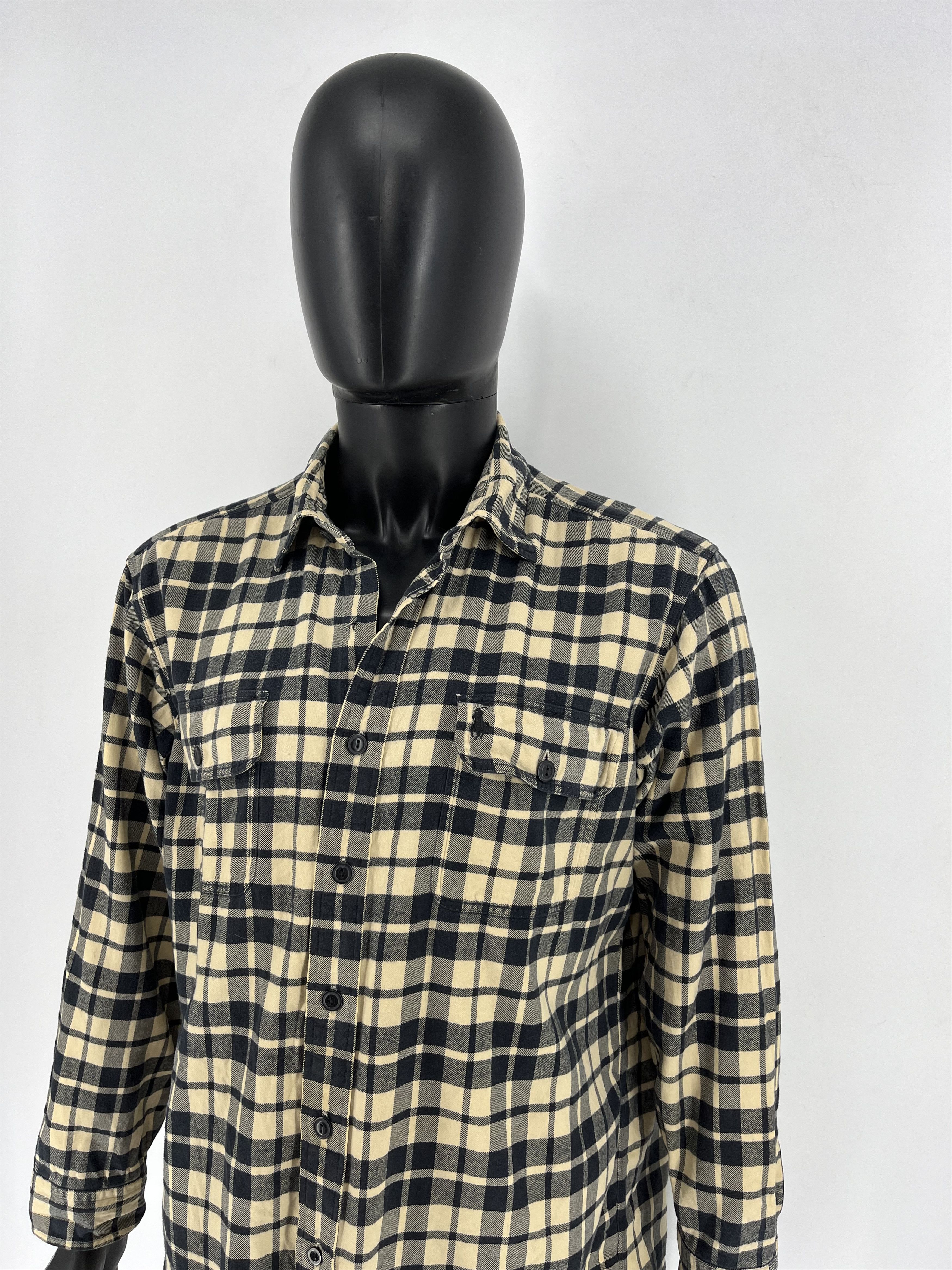Polo Ralph Lauren × Ralph Lauren Vintage Flannel Polo Raplh Lauren Plaid Shirt Travis style Size US L / EU 52-54 / 3 - 4 Thumbnail