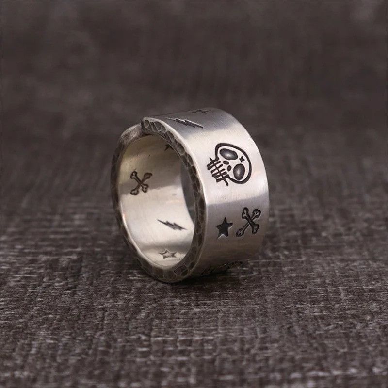 Jewelry × Vintage School Skull Ring Size ONE SIZE - 5 Thumbnail