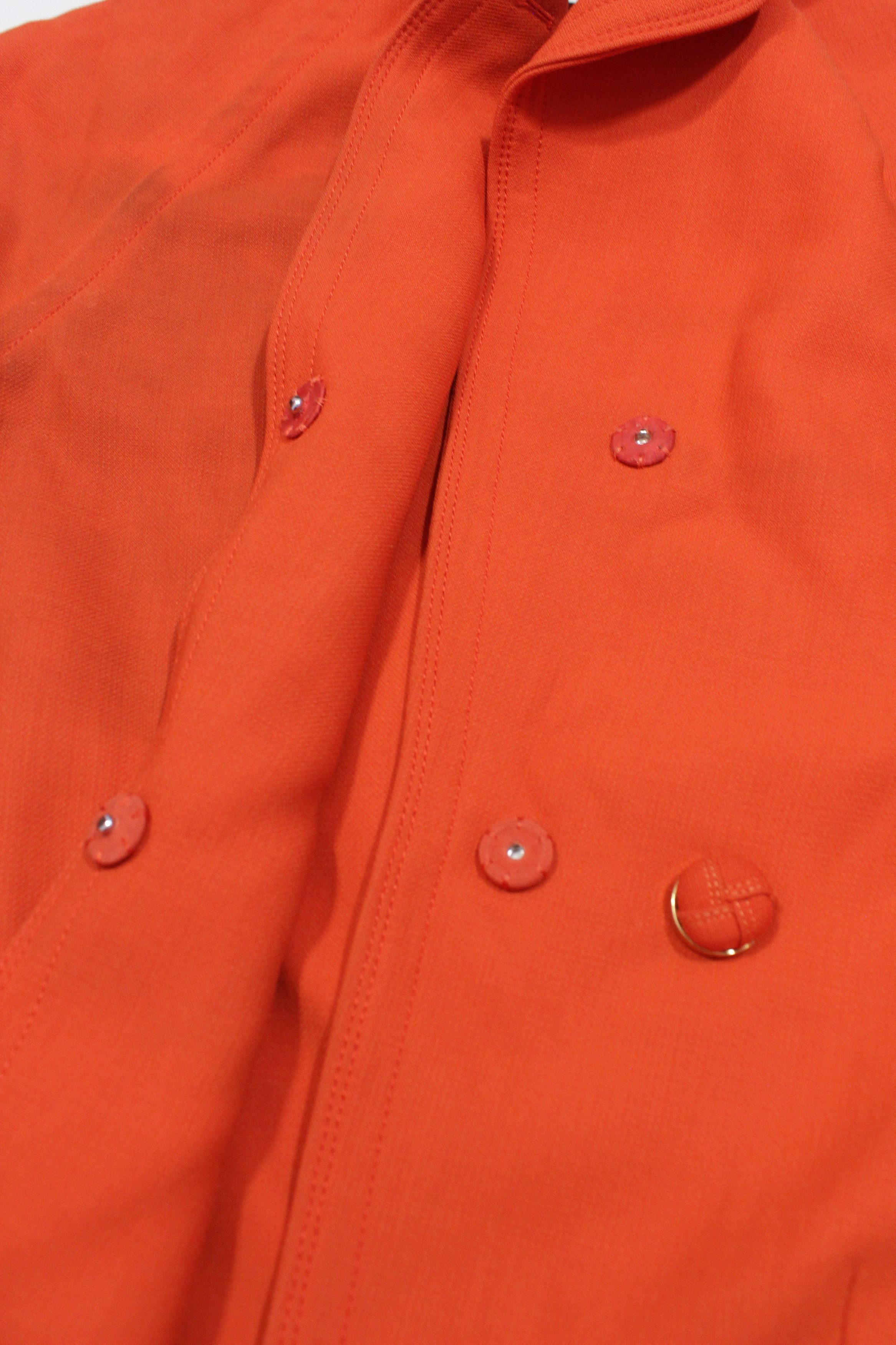 Chloe Tomato Red Wool Light Overcoat Size XS / US 0-2 / IT 36-38 - 4 Thumbnail