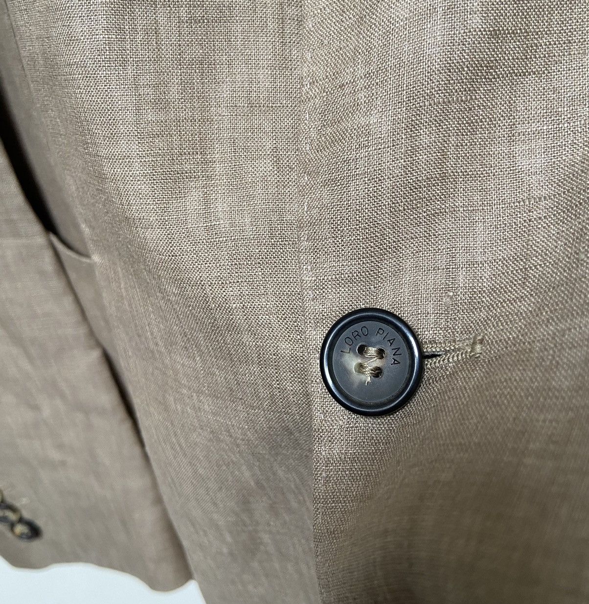 Loro Piana Loro Piana Two-Button Rain System Unstructured Linen Blazer Size 54L - 2 Thumbnail