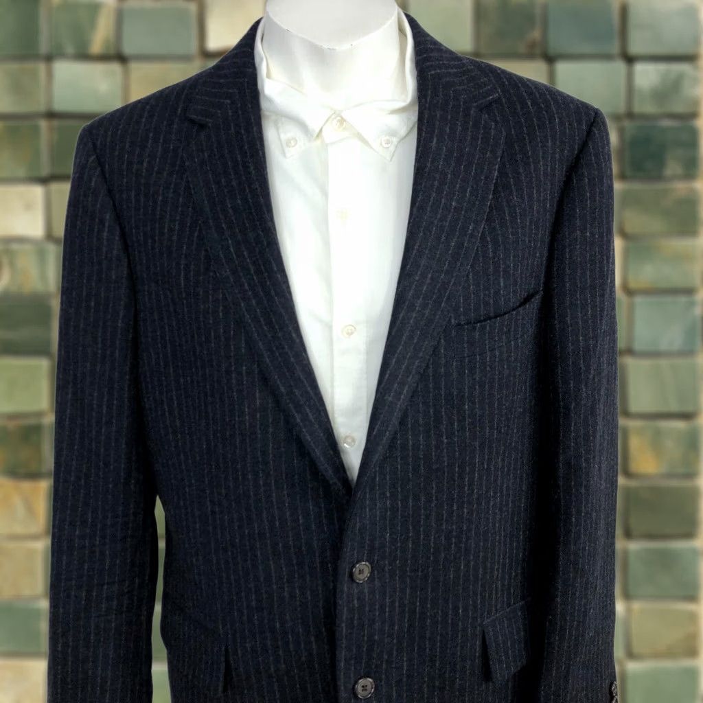J.Crew J.Crew Legacy Sportcoat 44 R Wool Button Sport Coat Jacket Navy Blue Striped Size US S / EU 44-46 / 1 - 1 Thumbnail