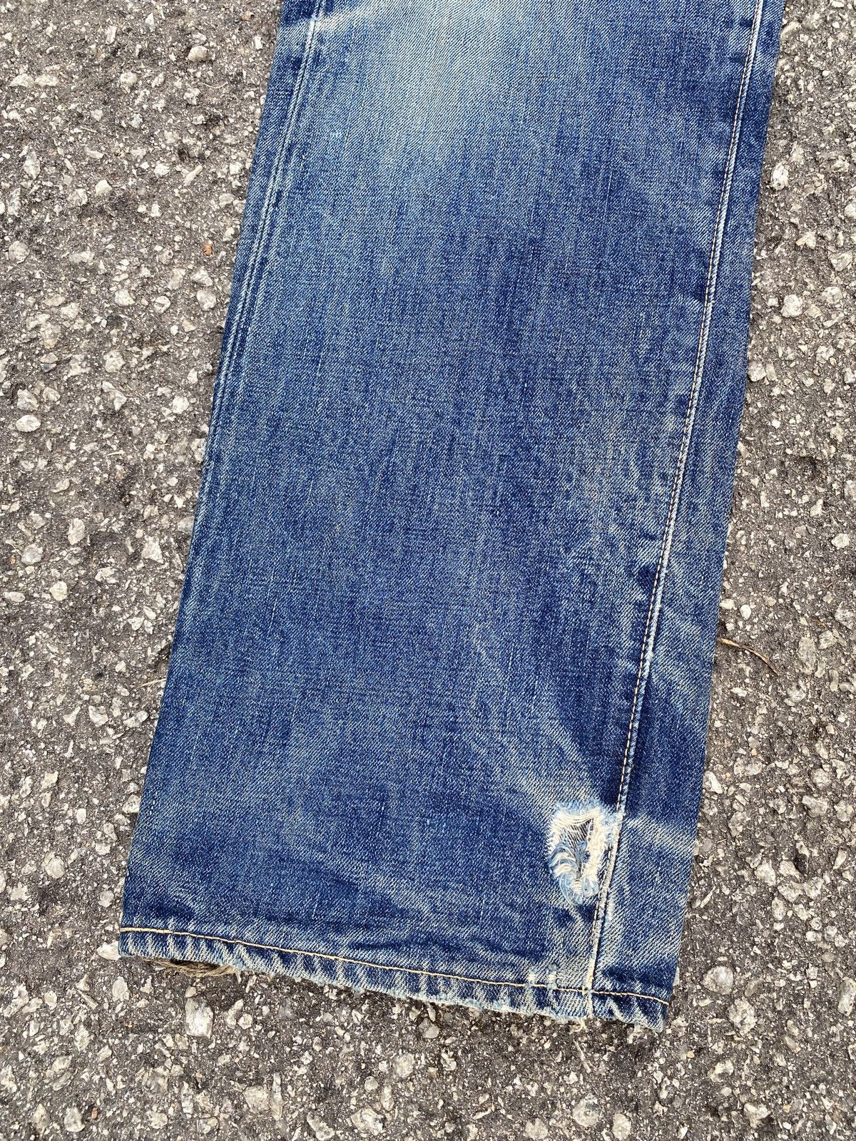 Japanese Brand × Pherrow's Vintage 90’s Pherrows Japan Washed Blue Selvedge Denim Size US 29 - 4 Thumbnail