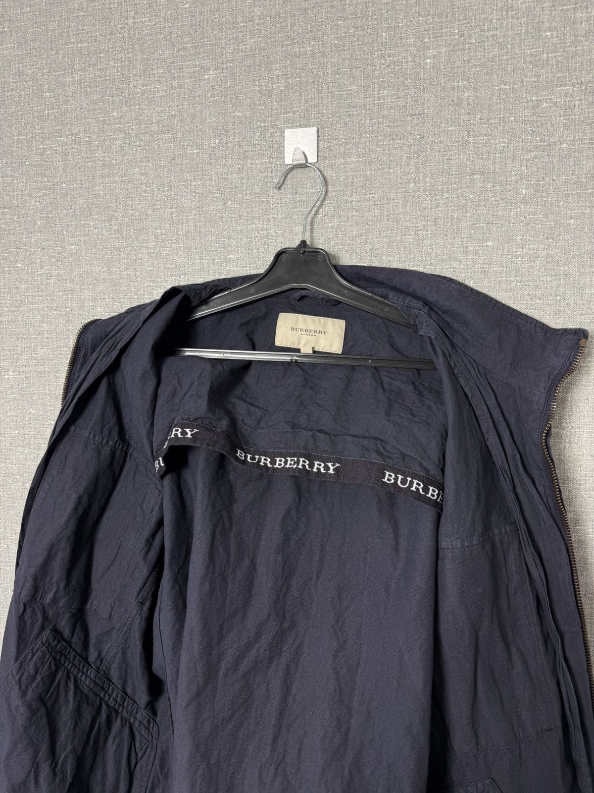 Burberry Burberry London Navy Cotton & Metal Utility Jacket Size L Size US L / EU 52-54 / 3 - 18 Thumbnail