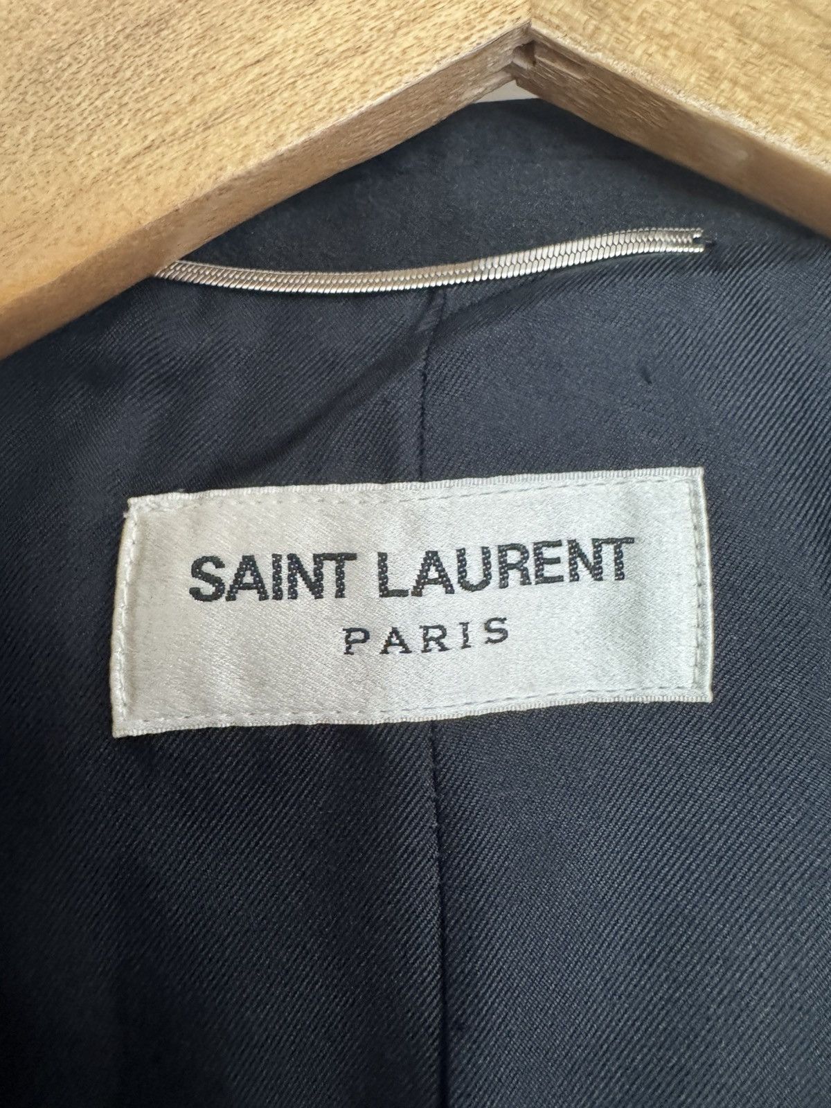 Saint Laurent Paris Hedi Fw13 Shawl le smoking blazer Size 52R - 2 Thumbnail