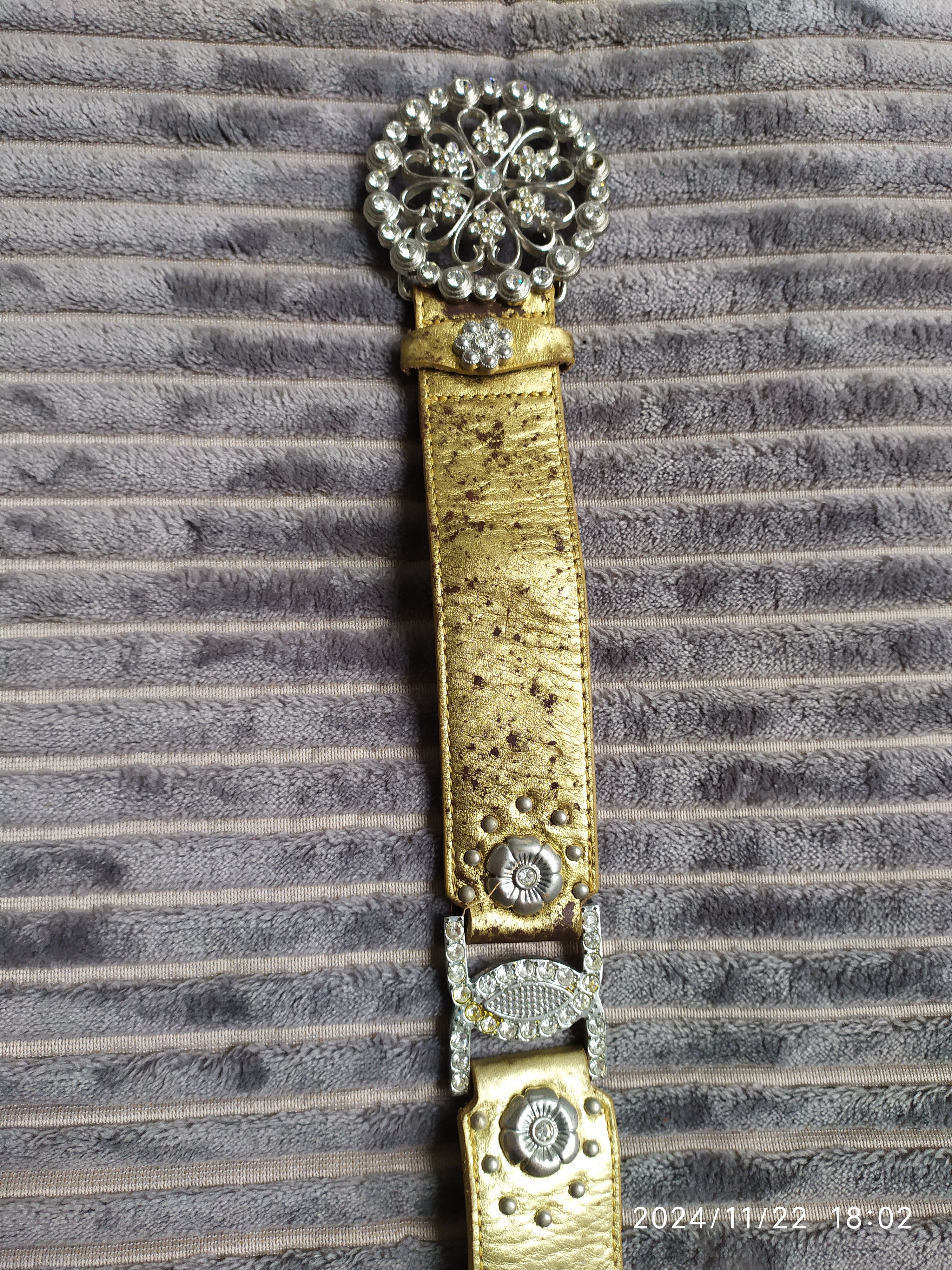 If Six Was Nine × Japanese Brand × Le Grande Bleu (L.G.B.) Japanese crystal Gold belt Size ONE SIZE - 5 Thumbnail