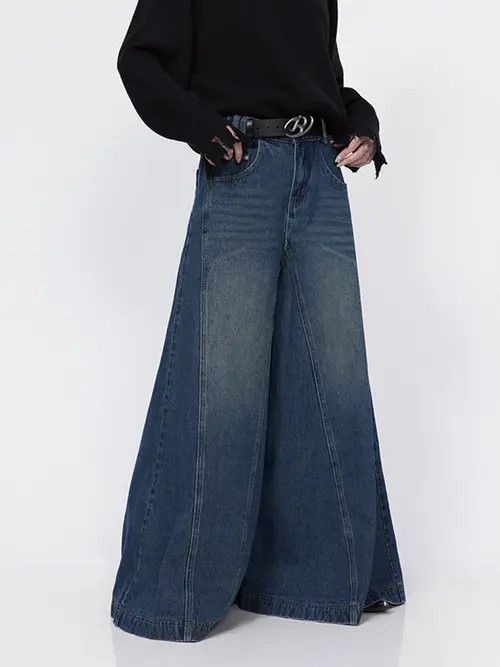 Other Baggy Jeans Flared Leg Loose Size 28" / US 6 / IT 42 - 3 Thumbnail