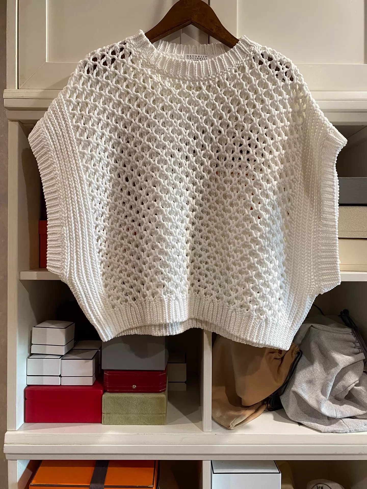 Brunello Cucinelli Brunello Cucinelli BC Oversized Openwork Vest XS Size XS / US 0-2 / IT 36-38 - 1 Thumbnail