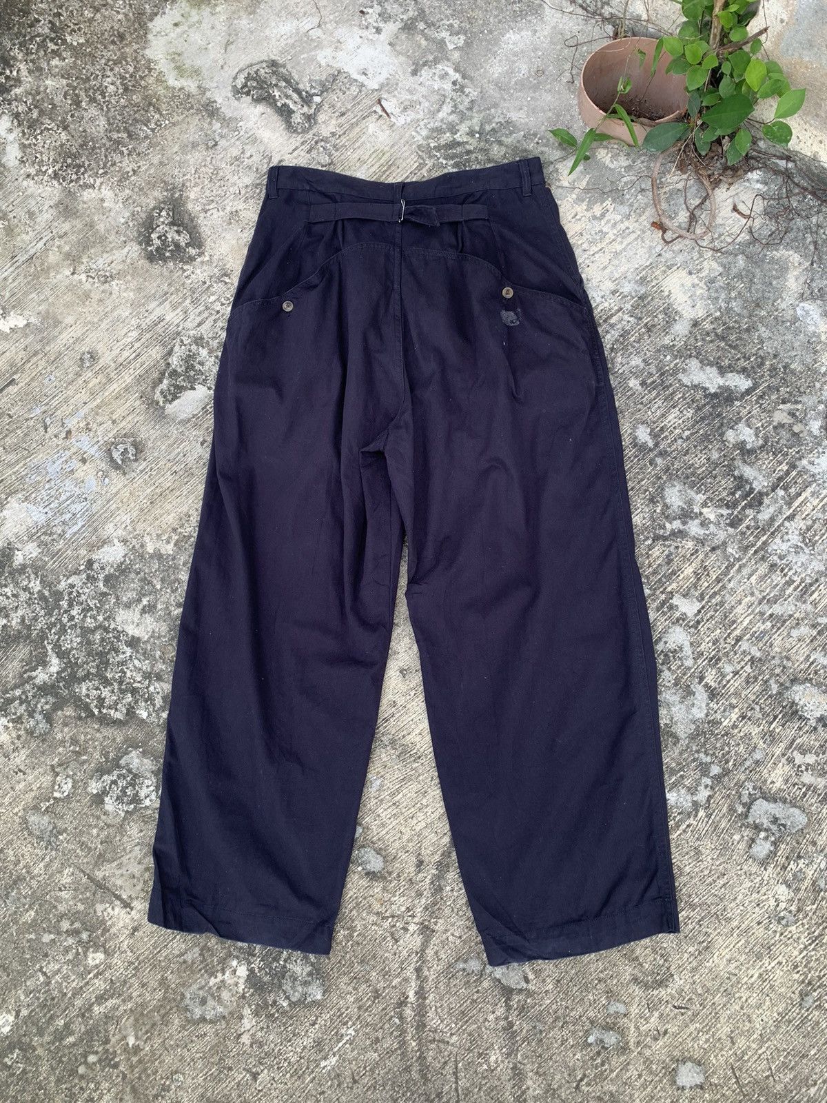 Japanese Brand Steal 🔥 baggy Niko and buckle back double knee loose pants Size US 33 - 7 Thumbnail