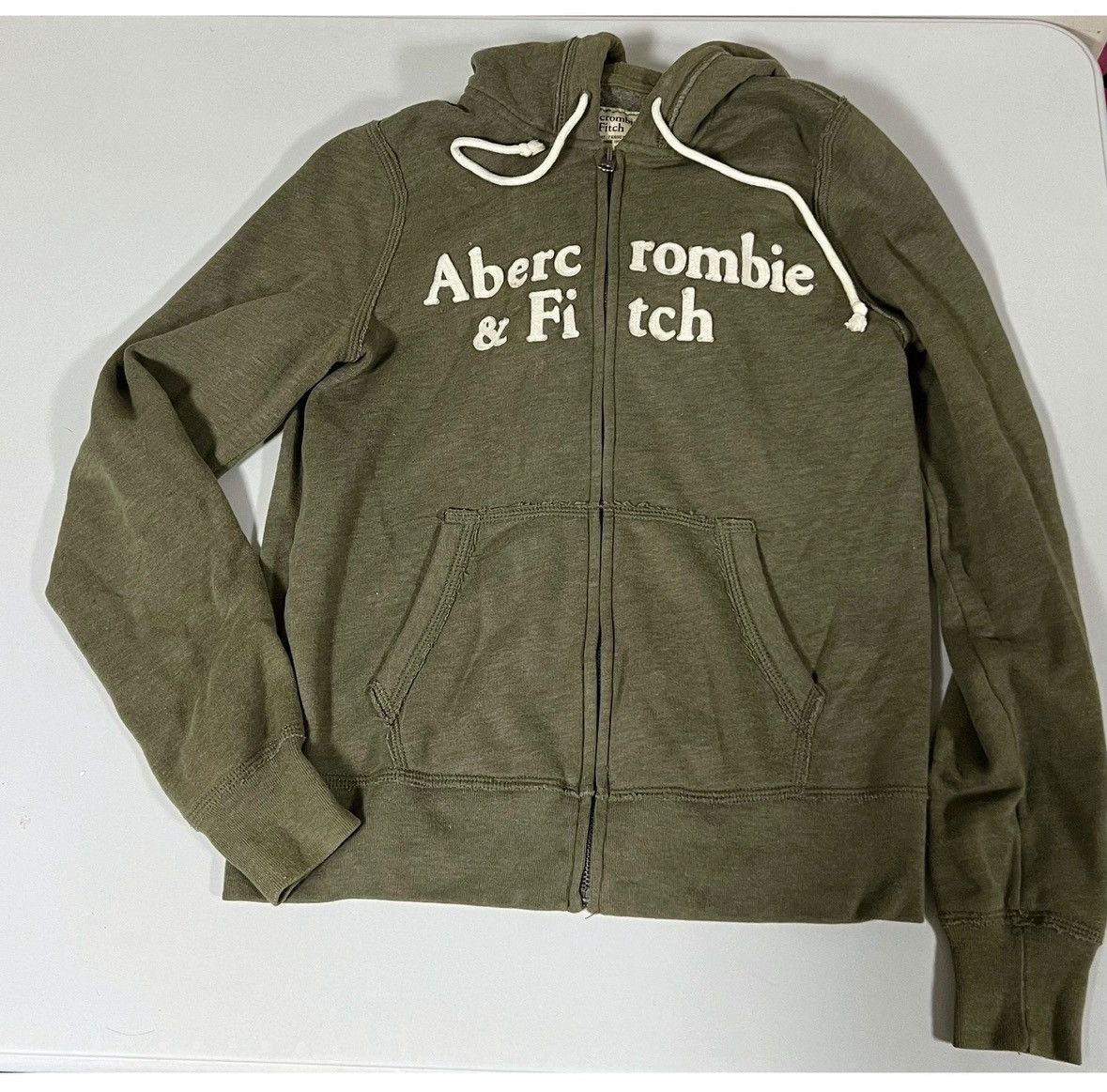 Abercrombie & Fitch Abercrombie A&F Olive Green Sweater Sweatshirt Hoodie XS ✨ Size XS / US 0-2 / IT 36-38 - 2 Thumbnail
