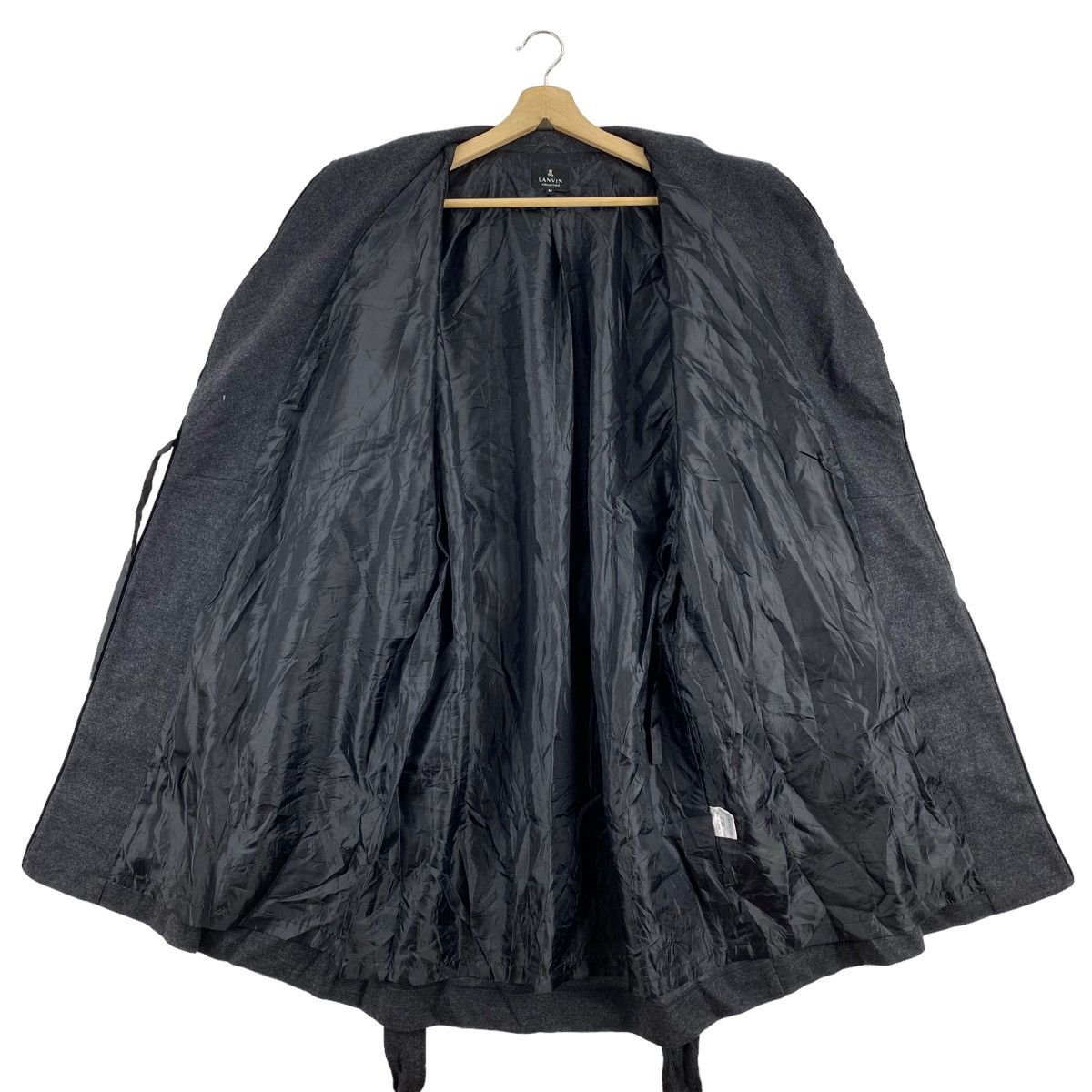 Lanvin × Vintage Vintage LANVIN COLLECTION Black Strings Robe Style Coat Size M / US 6-8 / IT 42-44 - 3 Thumbnail