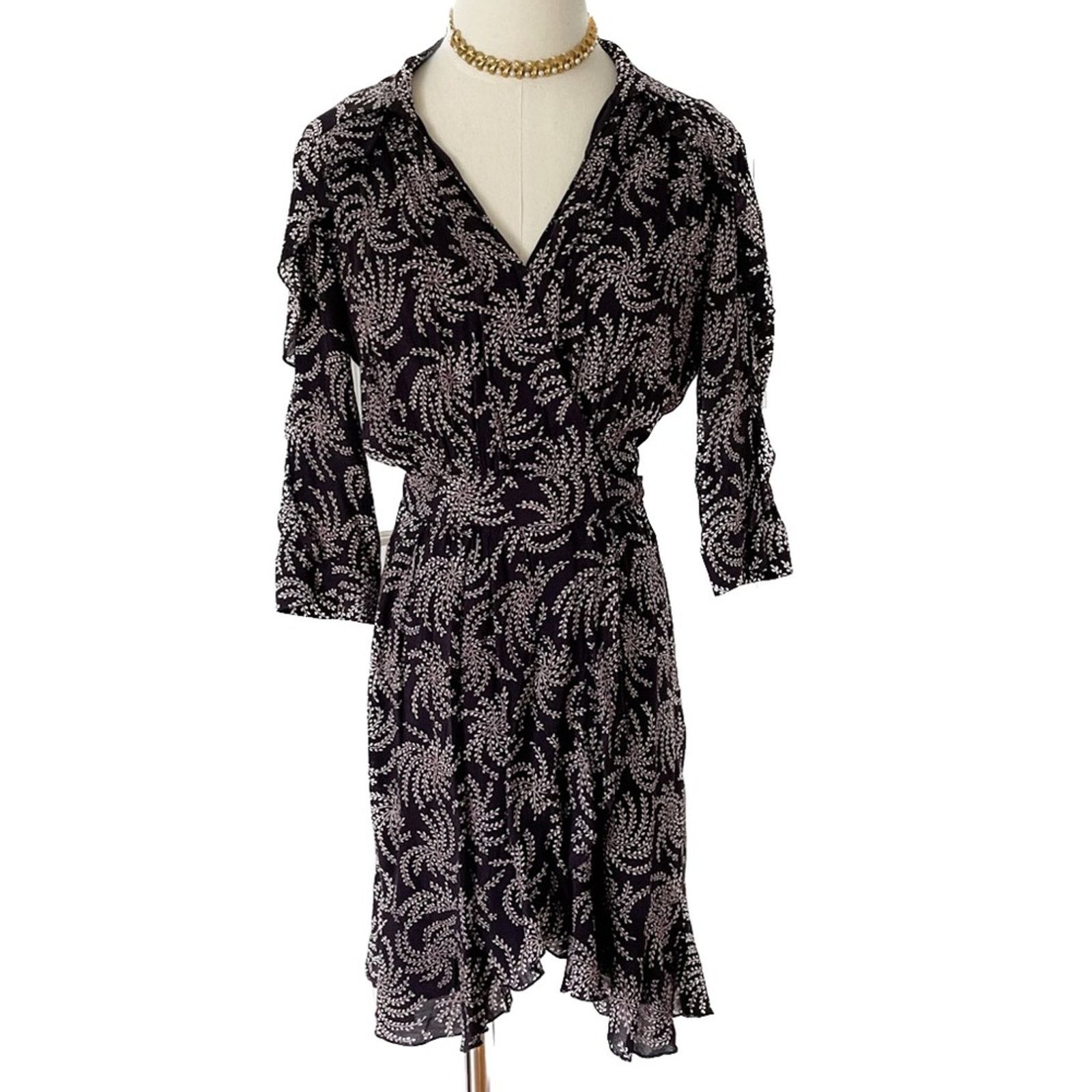 ba&sh Ba&sh Corazon Ruffle Wrap Mini Dress Floral Size XS Size XS / US 0-2 / IT 36-38 - 5 Thumbnail