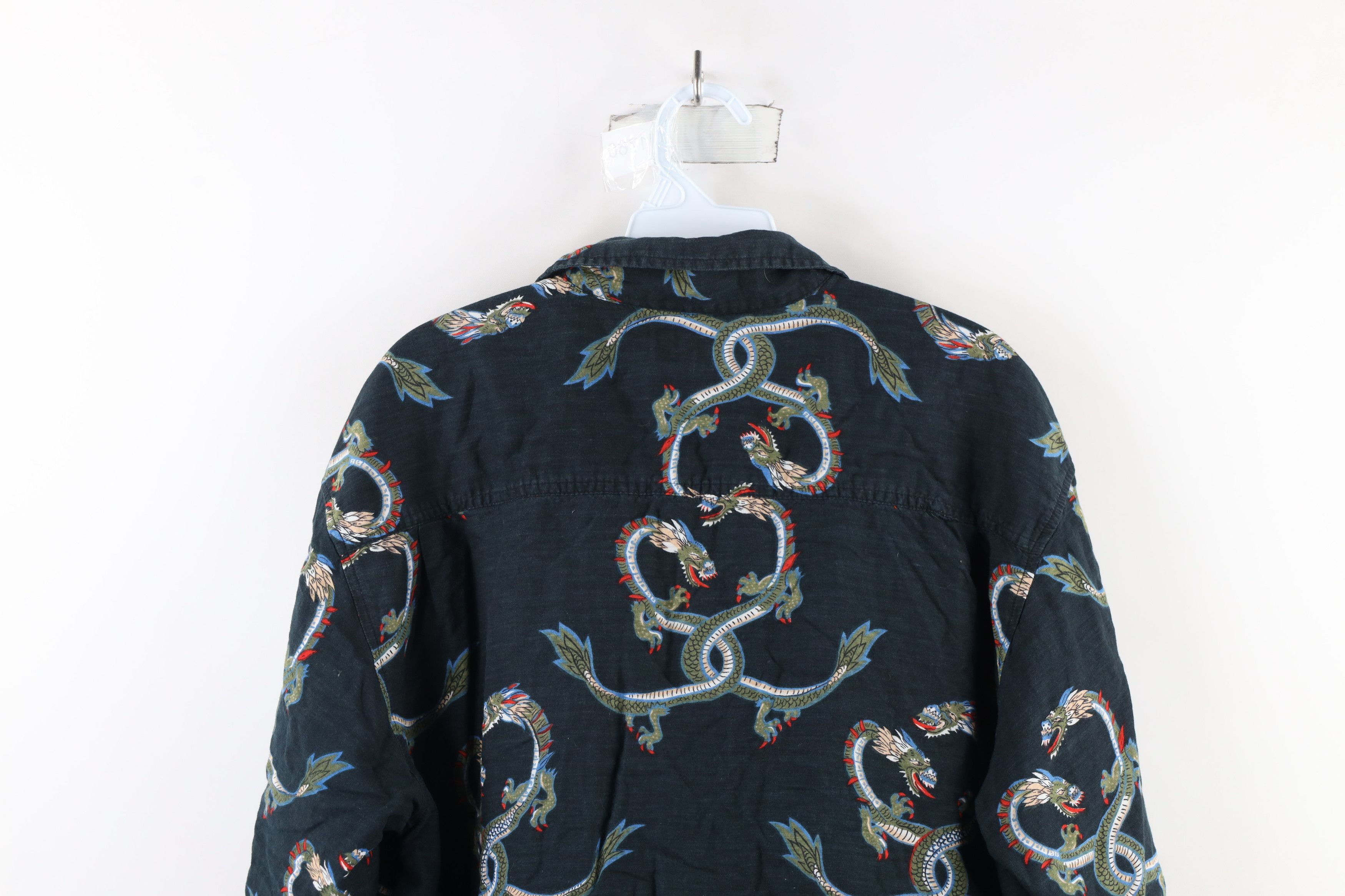 Vintage Vintage 90s Streetwear Dragon All Over Print Button Shirt Size US M / EU 48-50 / 2 - 7 Thumbnail