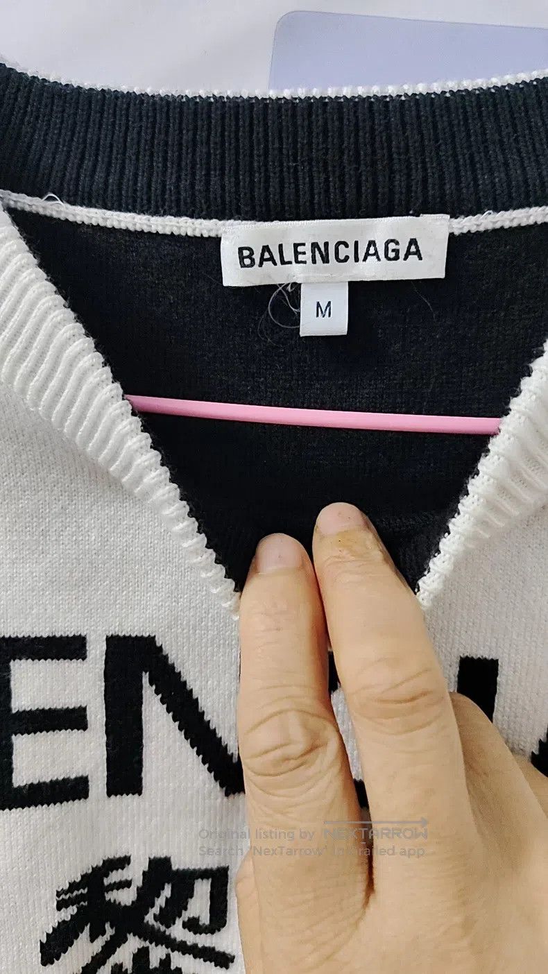 Balenciaga Balenciaga Seven Languages Sweater Size US M / EU 48-50 / 2 - 2 Thumbnail