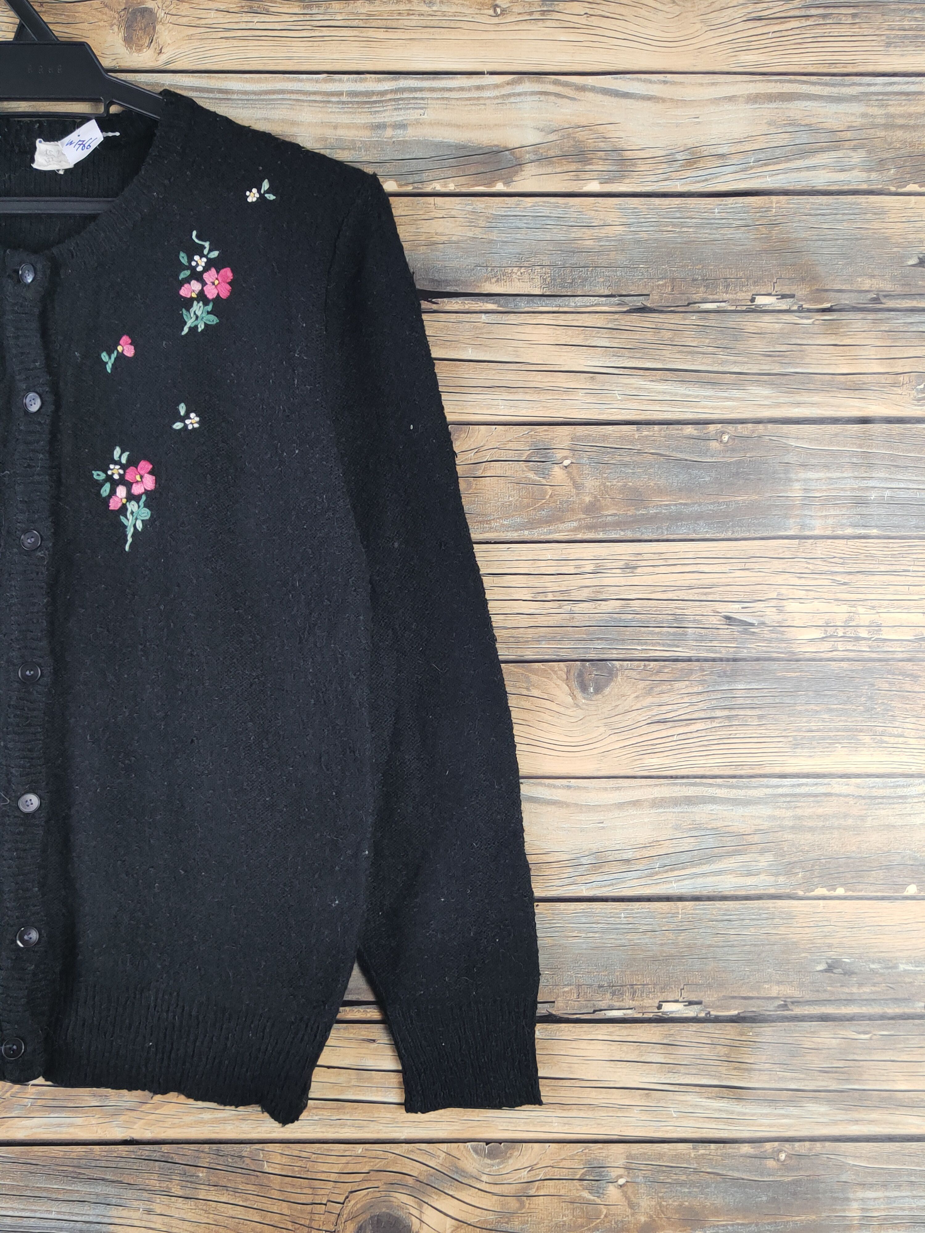 Homespun Knitwear × Japanese Brand Japanese Brand Black Knitwear Cardigan #W1766 Size M / US 6-8 / IT 42-44 - 5 Thumbnail
