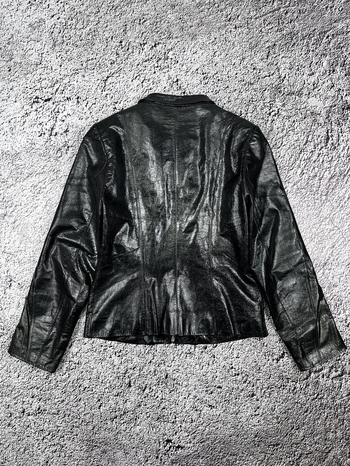 Leather Vintage Y2K Leather patchwork style avantgarde gothic jacket Size M / US 6-8 / IT 42-44 - 11 Thumbnail