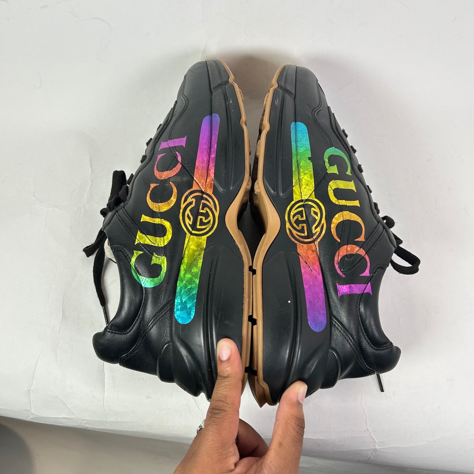 Gucci Gucci Iridescent Logo Rhyton Sneaker Size US 10 / EU 43 - 5 Thumbnail