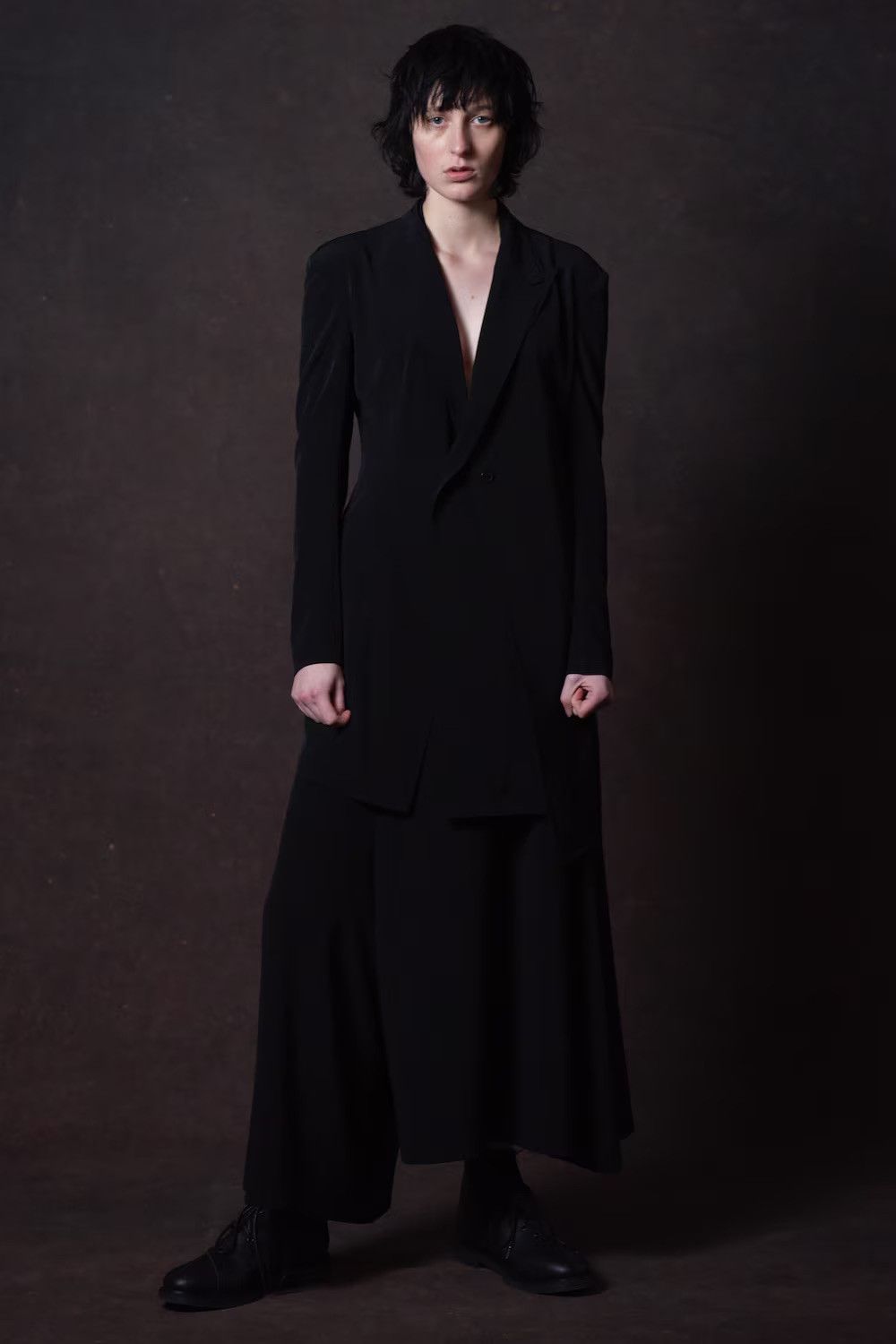 Yohji Yamamoto Yohji Yamamoto Y's CREPE de CHINE ASYMMETRIC WIDE PANT SKIRT Size 32" / US 10 / IT 46 - 5 Thumbnail