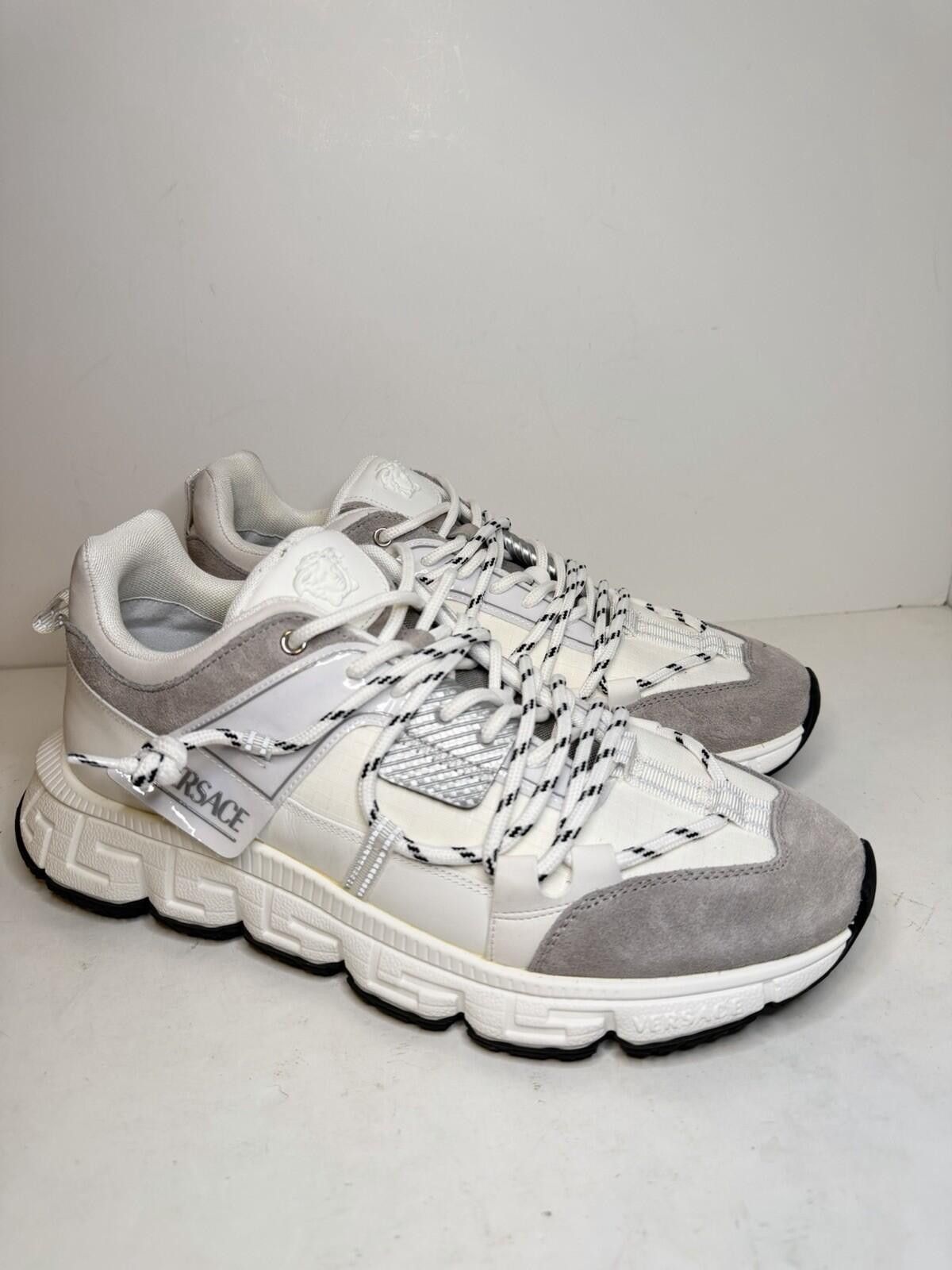 Versace Versace Trigreca Sneakers White Grey Low Top EU 46.5 US 13.5 Size US 14 / EU 47 - 1 Thumbnail