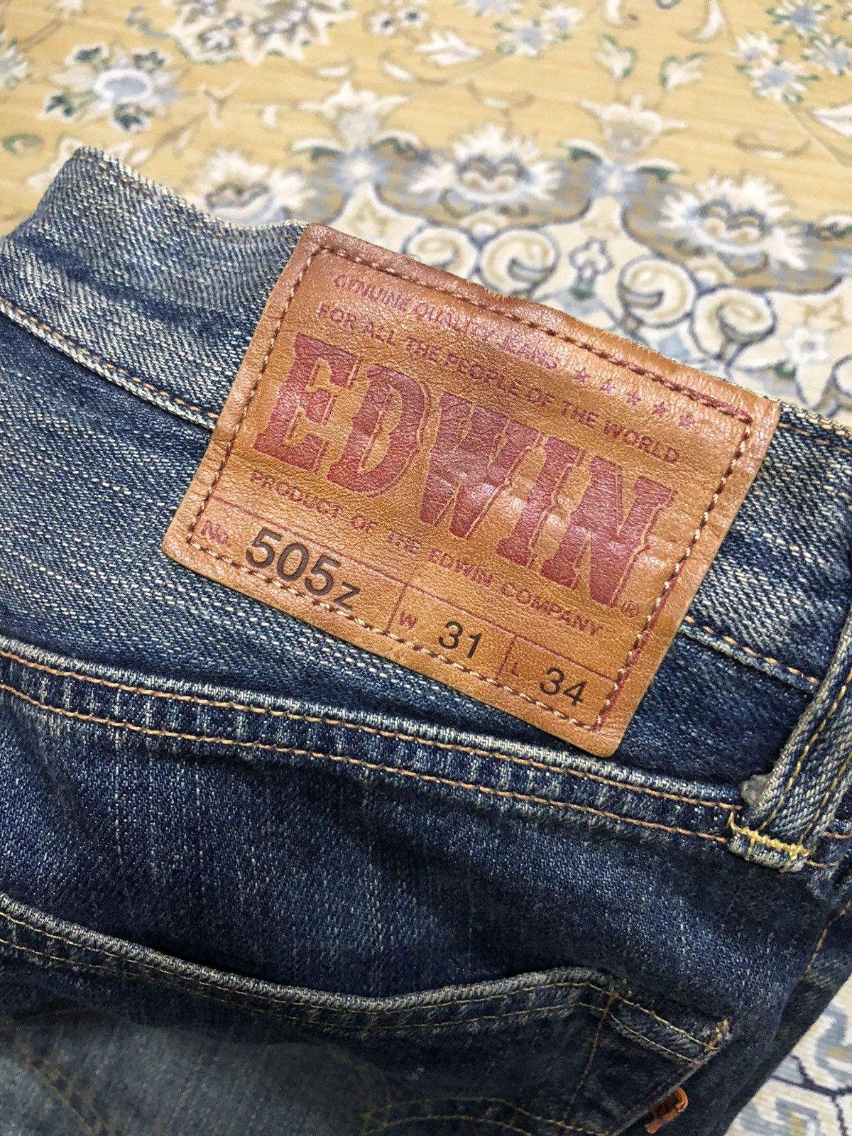 Edwin BAGGY WIDE LEG RUSTY BLUE SELVEDGE DENIM Size US 30 / EU 46 - 6 Thumbnail