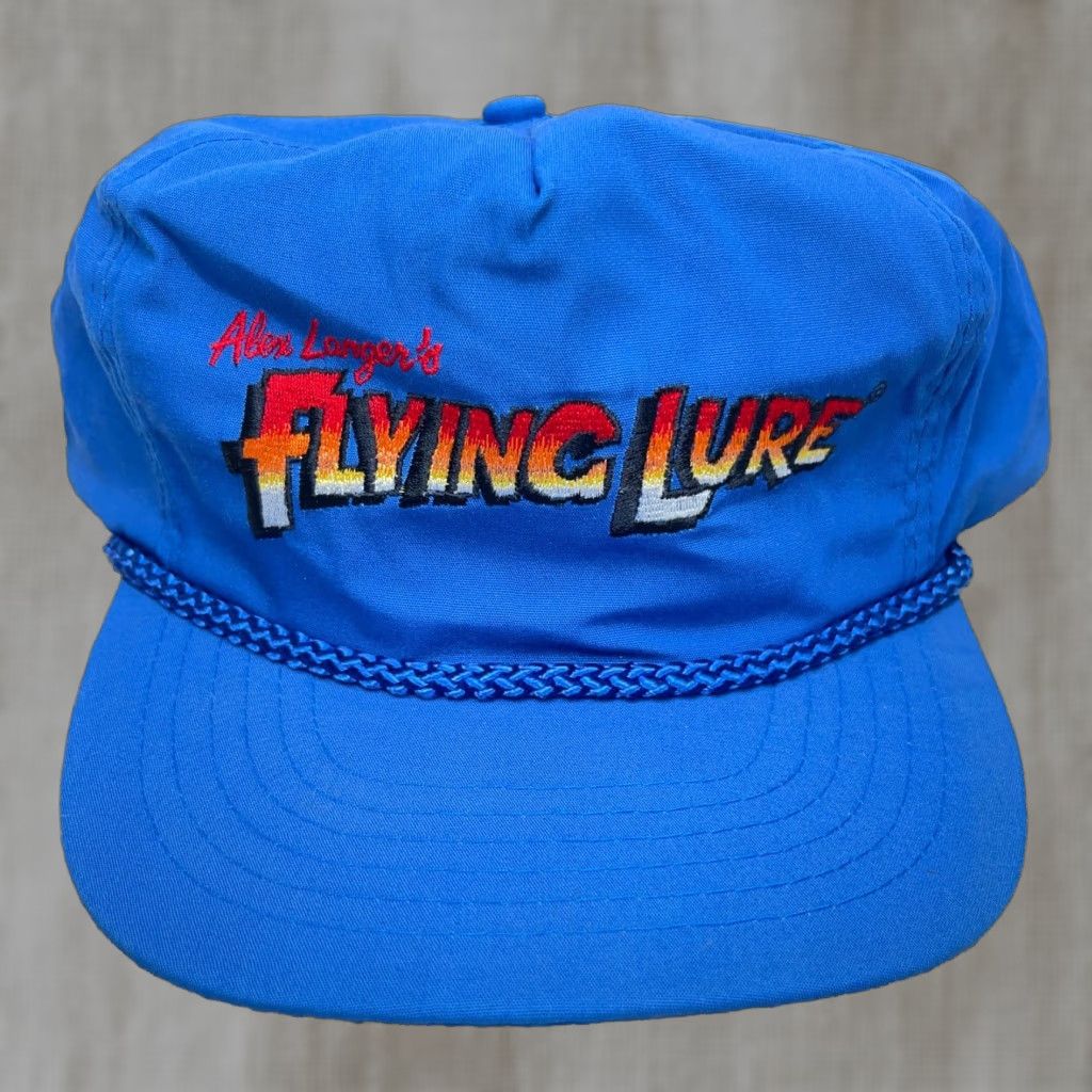 Vintage VINTAGE R.O.C. Fishing Hat Trucker Cap Blue One Size 90s Mens Size ONE SIZE - 1 Thumbnail