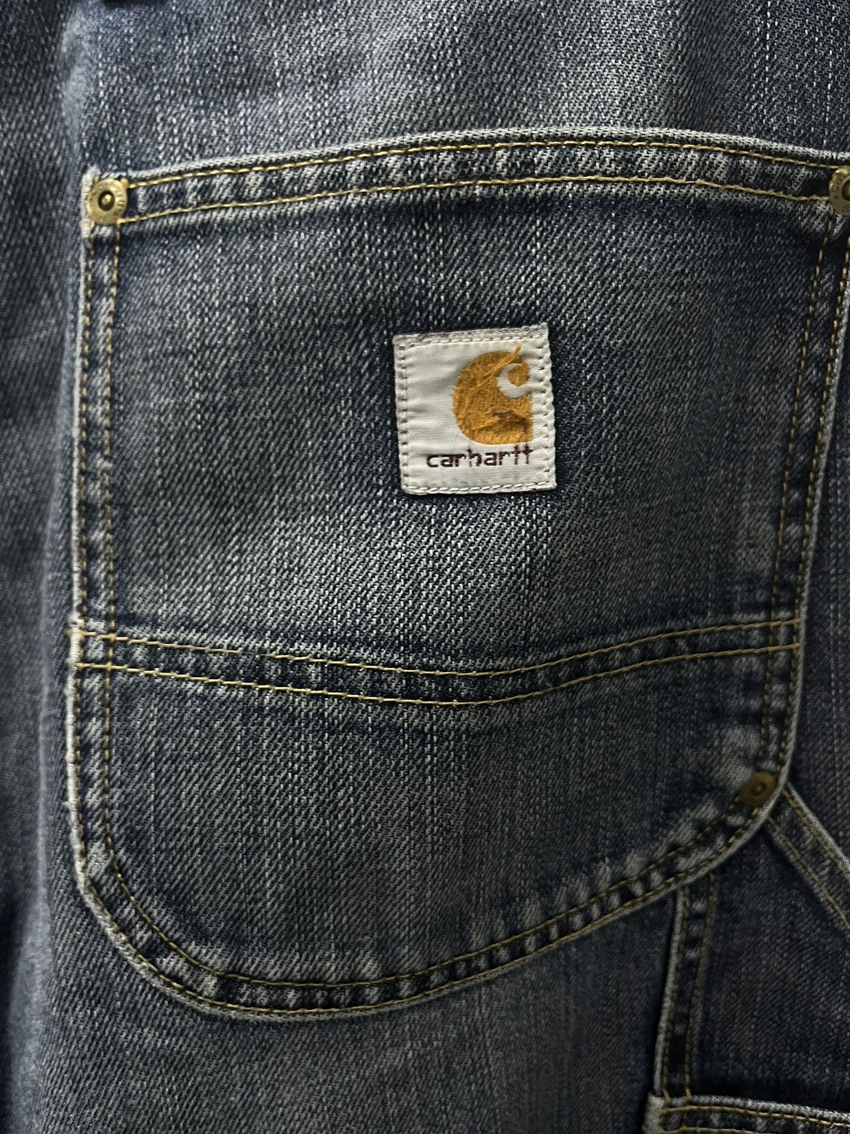 Carhartt × Vintage CARHARTT VINTAGE DOUBLE FRONT LOGGER JEANS Size 34x32 Size US 34 / EU 50 - 7 Thumbnail