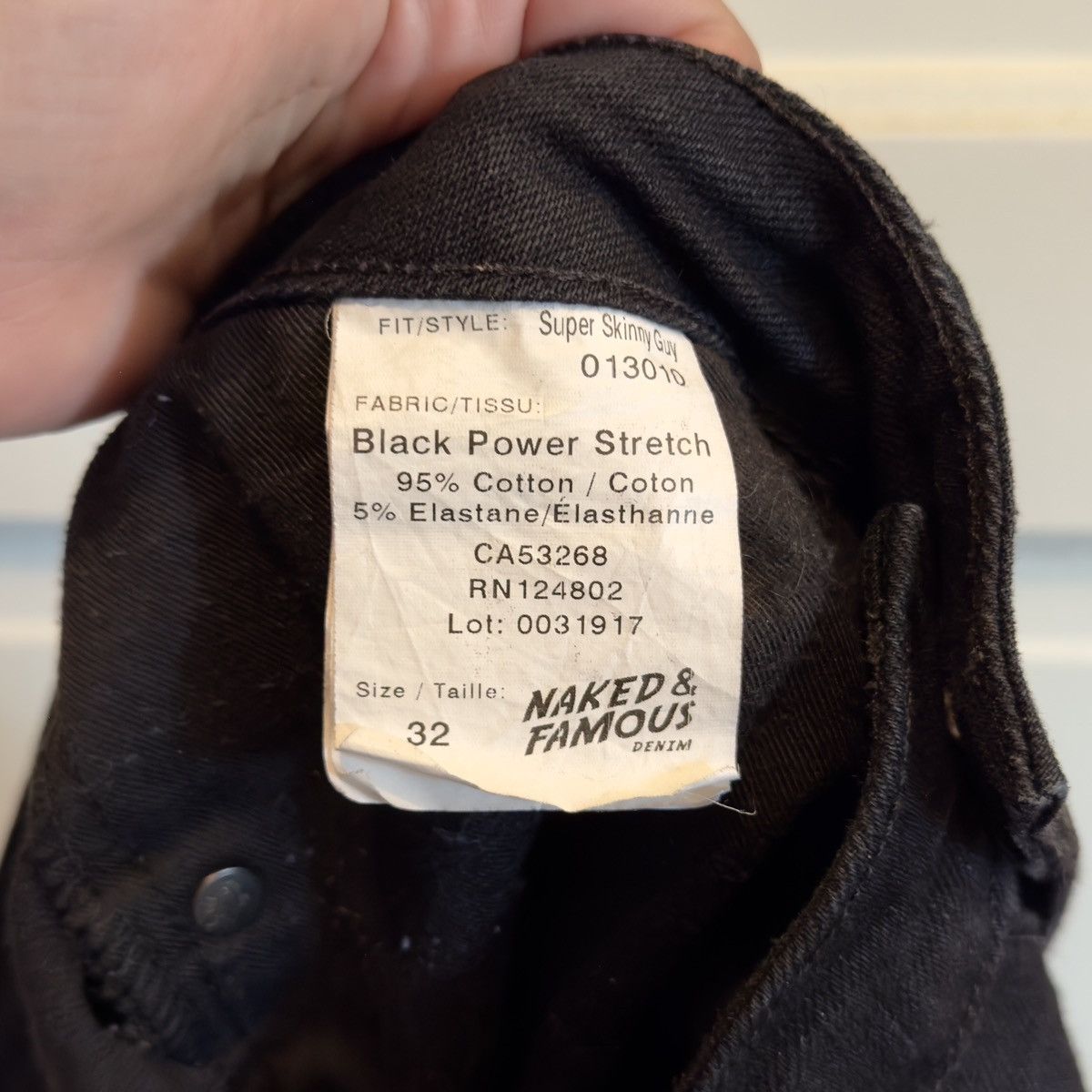 Naked & Famous Naked & Famous Black Power Stretch Size US 32 / EU 48 - 6 Thumbnail