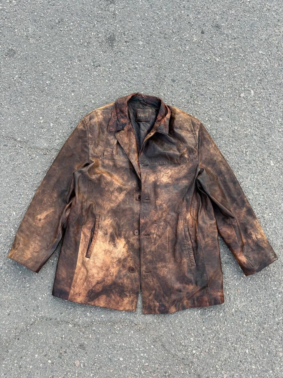 Vintage Vintage Avant Garde Vespucci Leather Chocolste Pony Jacket Size US XL / EU 56 / 4 - 1 Thumbnail