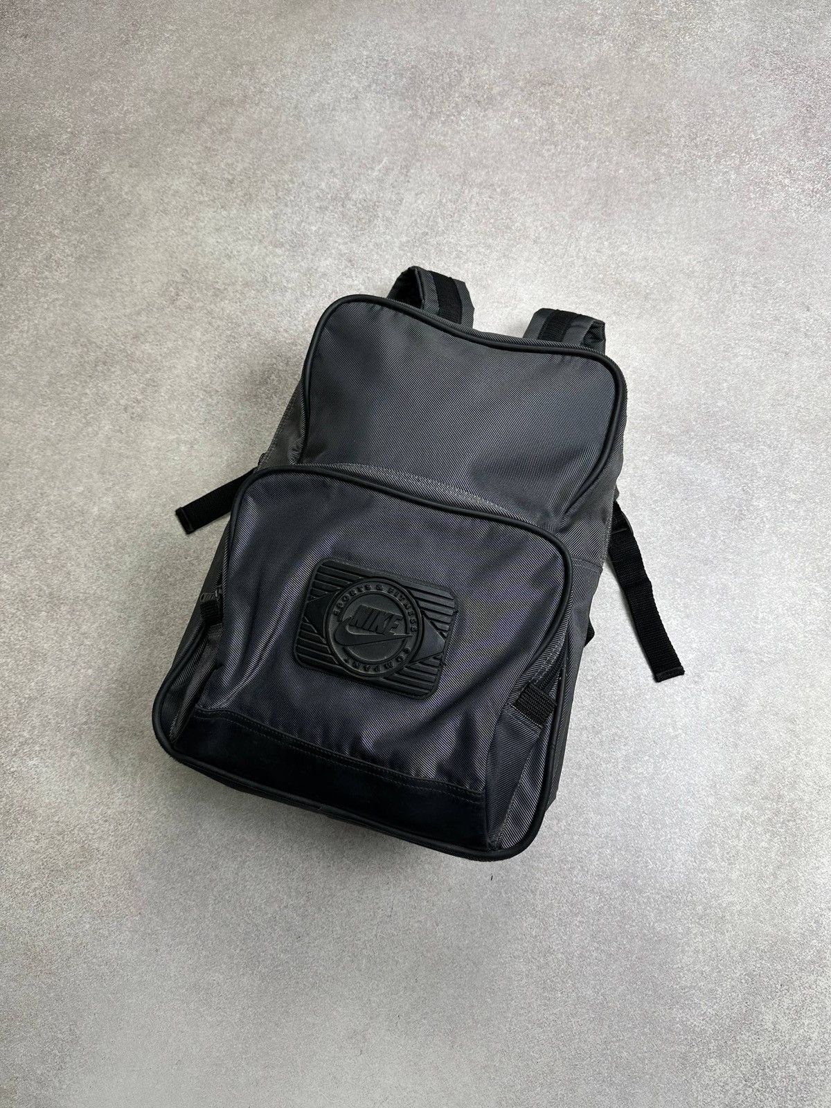 Nike Vintage Nike Swoosh Black Backpack Rare Os Size ONE SIZE - 2 Thumbnail