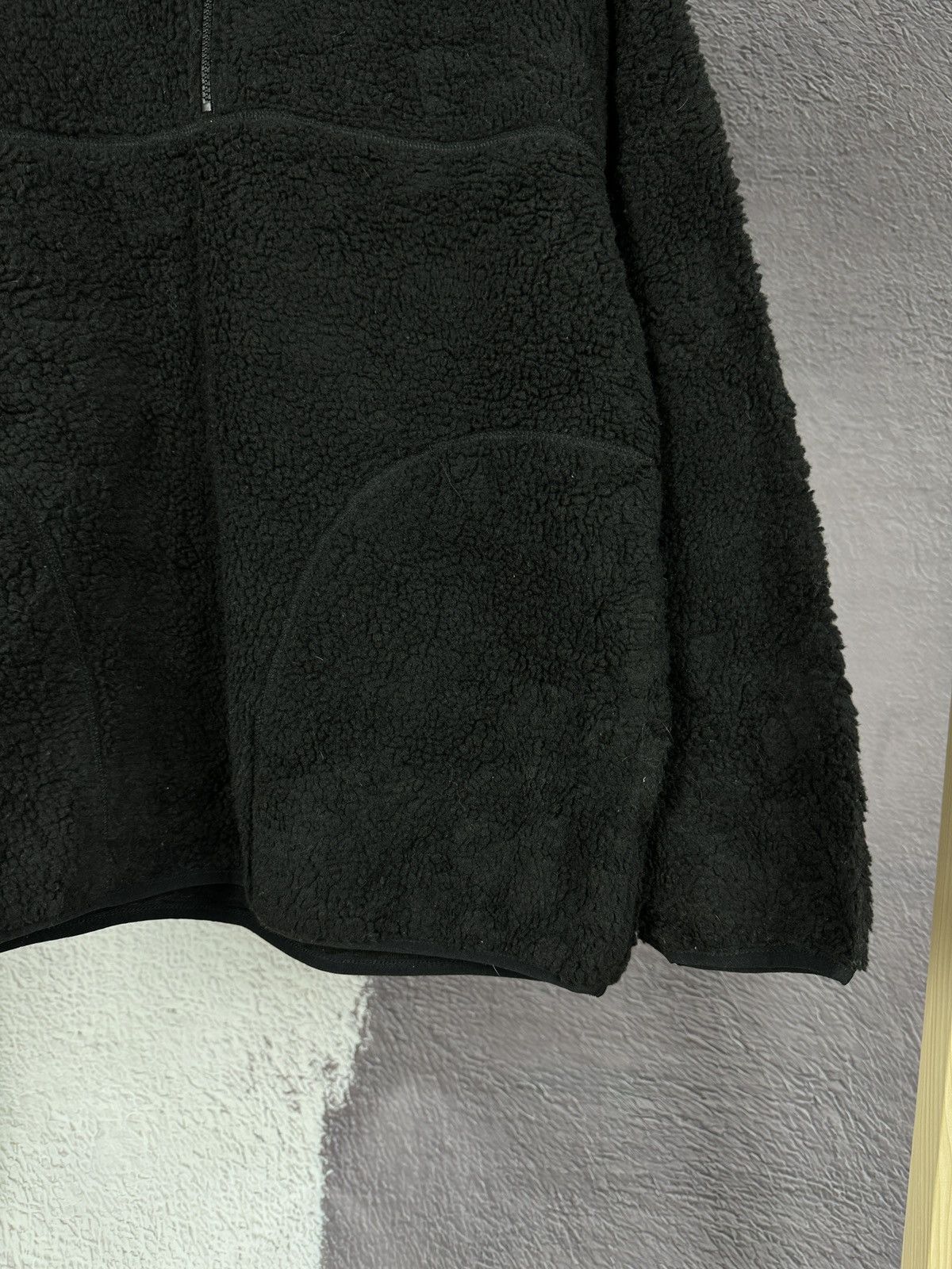 GU GU Japan Black teddy fleece half zip sweater Size US XL / EU 56 / 4 - 7 Thumbnail