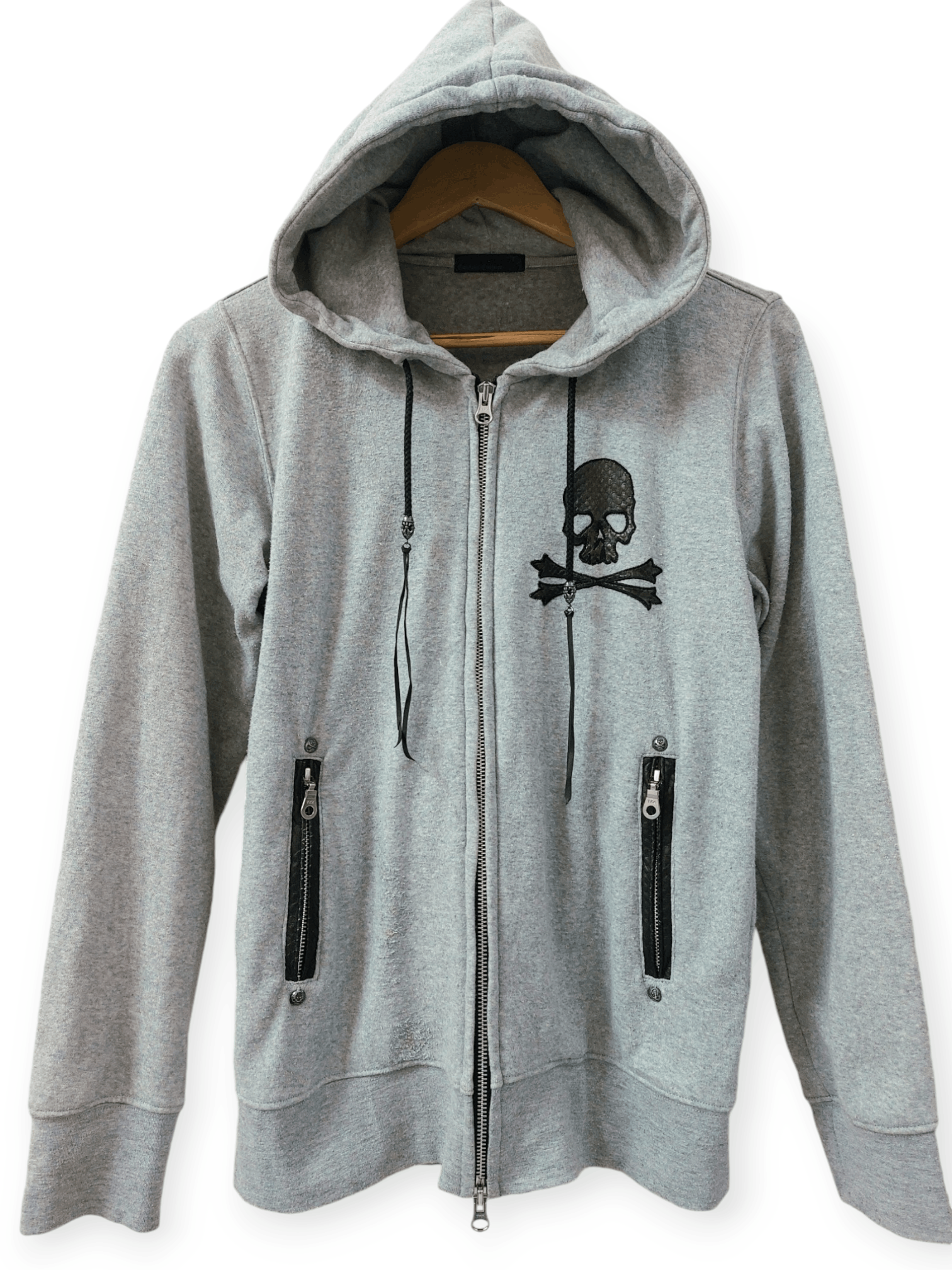 Japanese Brand Custom Culture Real Snake Skin Part Skull Hoodie Size US M / EU 48-50 / 2 - 11 Thumbnail