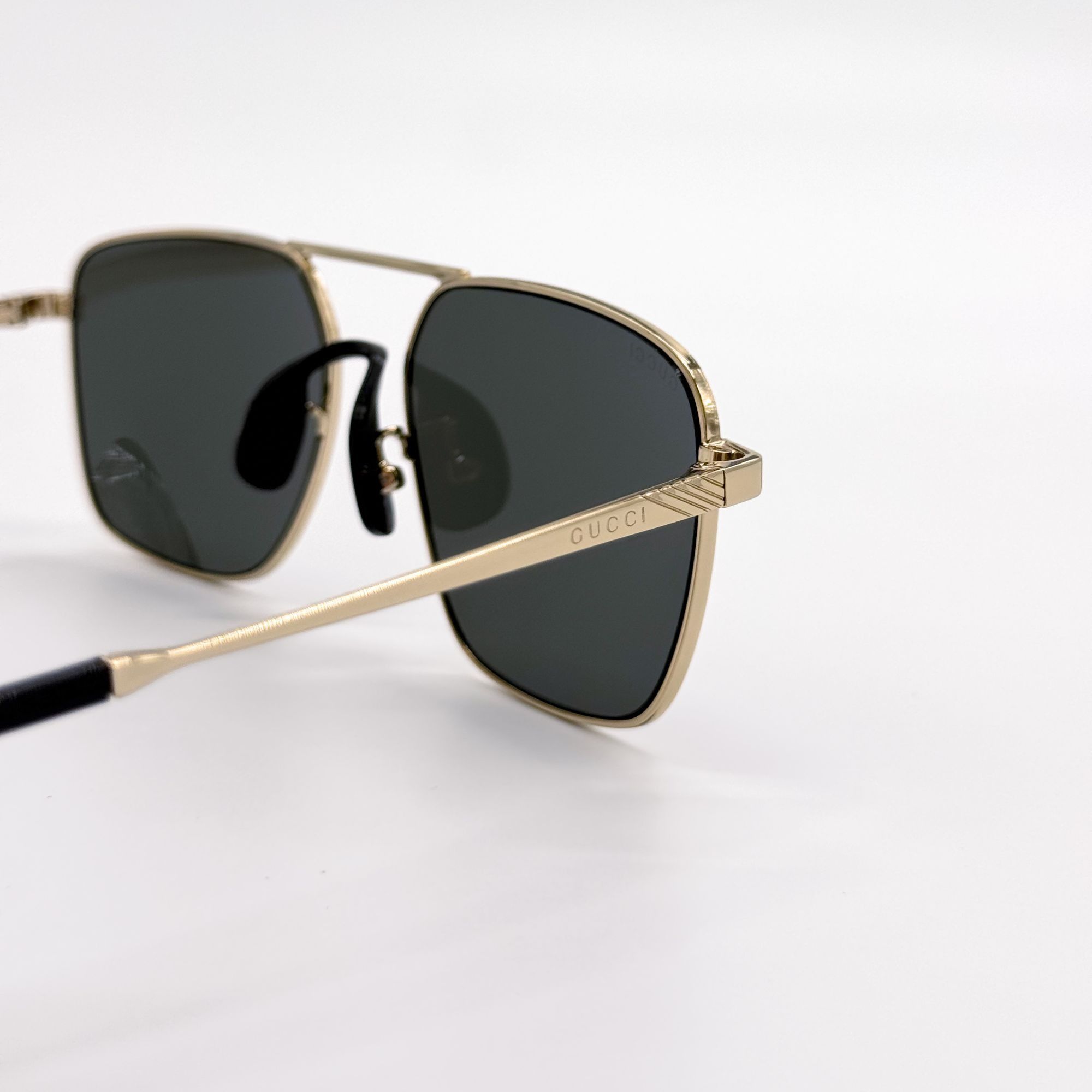 Gucci NEW GUCCI SUNGLASSES GG0743S 001 GOLD/GRAY AVIATOR UNISEX Size ONE SIZE - 6 Thumbnail