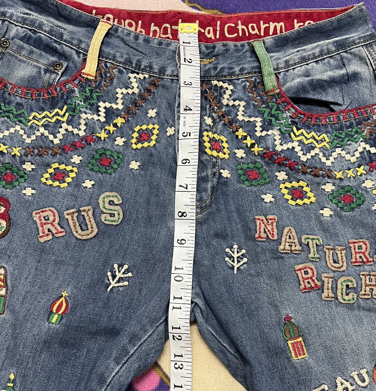 Japanese Brand ROUGH Rare Design Denim Pant Size US 30 / EU 46 - 15 Thumbnail