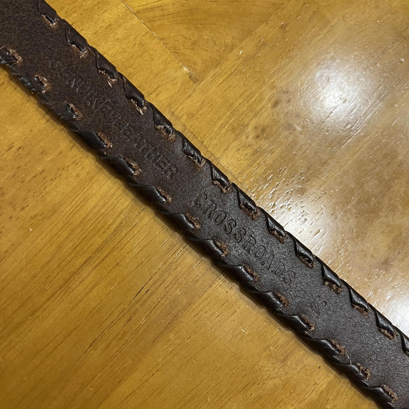 Other Y2K Dark Brown Woven Edge Leather Belt Size ONE SIZE - 6 Thumbnail