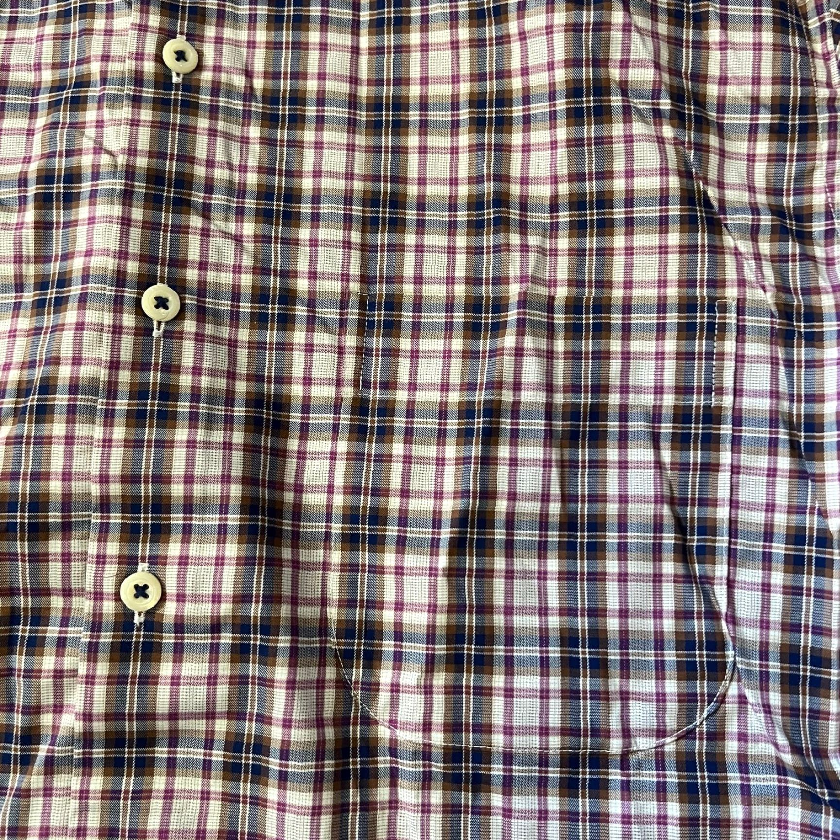 Peter Millar Peter Millar Shirt Mens Medium Plaid Long Sleeve Button Up Red Blue Size US M / EU 48-50 / 2 - 2 Thumbnail
