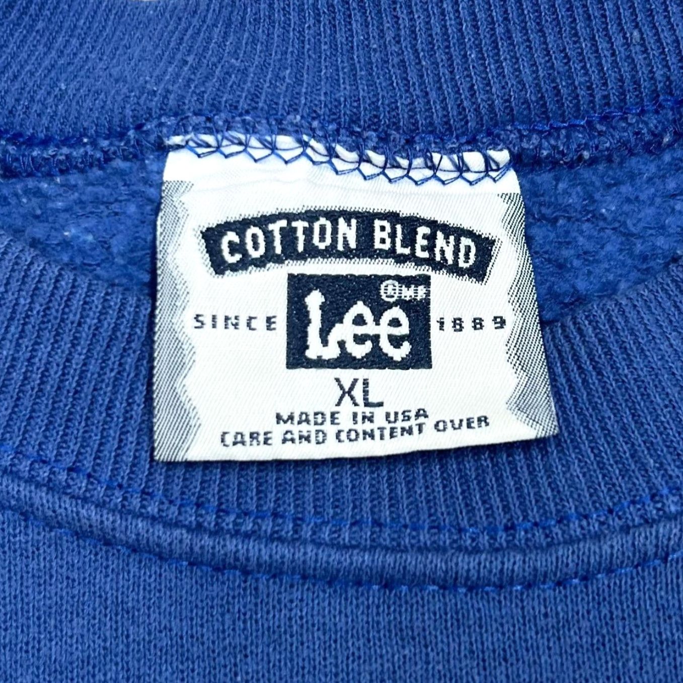 Lee VINTAGE Lee Sweatshirt RHODE ISLAND Souvenir Spellout Graphic Crewneck XL Blue Mens 90s USA Size US XL / EU 56 / 4 - 4 Thumbnail