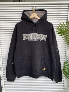 Hoodie Zip Jacket in Black worn by Eminem as seen in 56 NFL