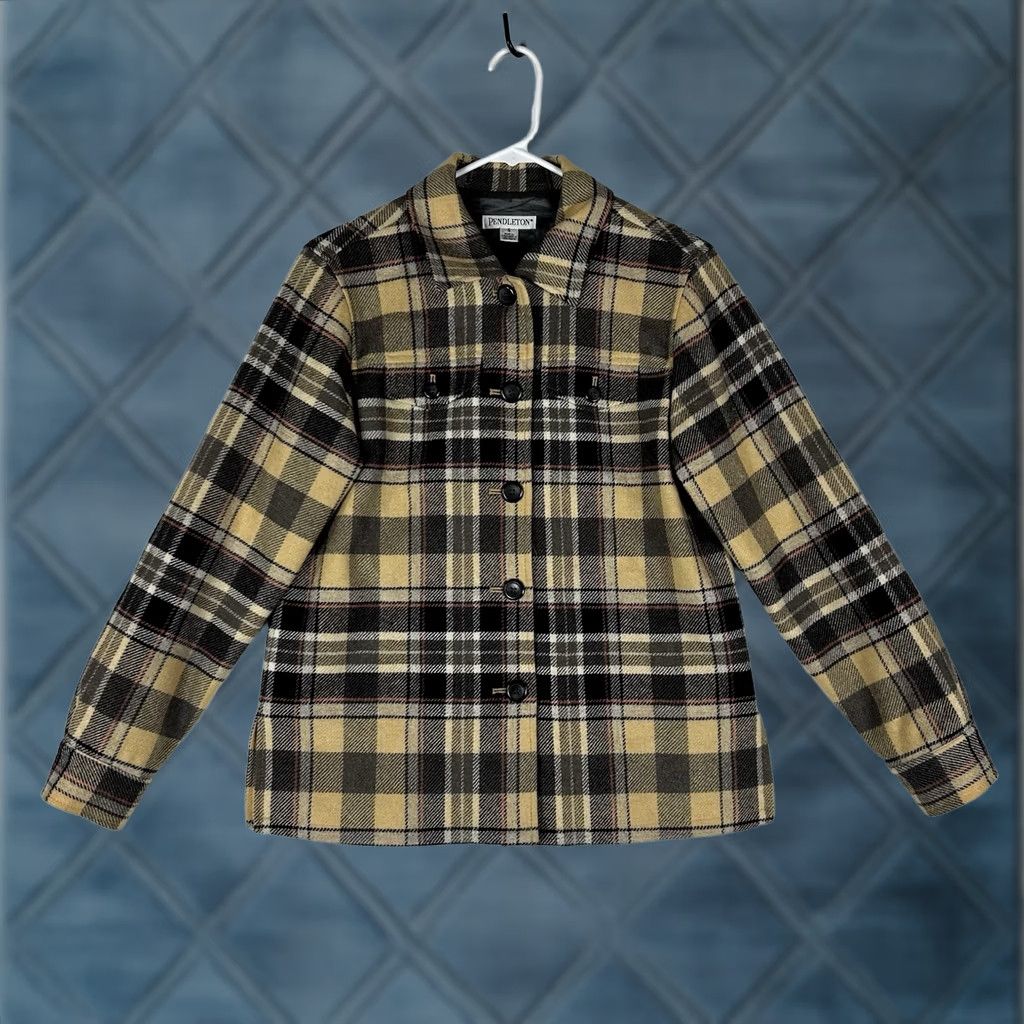 Pendleton Pendleton Jacket Blazer Women's Small Wool Plaid Button Up Vintage? No, Basic Jacket, Short, Long Sleeve, Lined, Wool Size S / US 4 / IT 40 - 1 Thumbnail