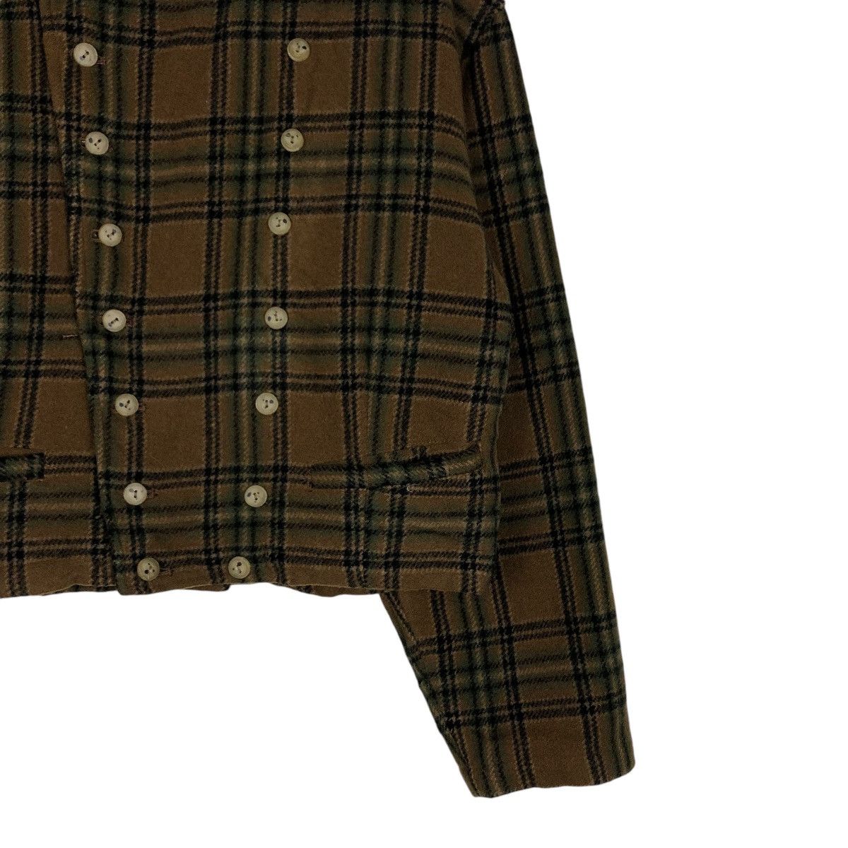 Japanese Brand 🔥VINTAGE CROPPED WOOL BIKER JACKET SABUROKU TARTAN DESIGN Size US M / EU 48-50 / 2 - 7 Thumbnail