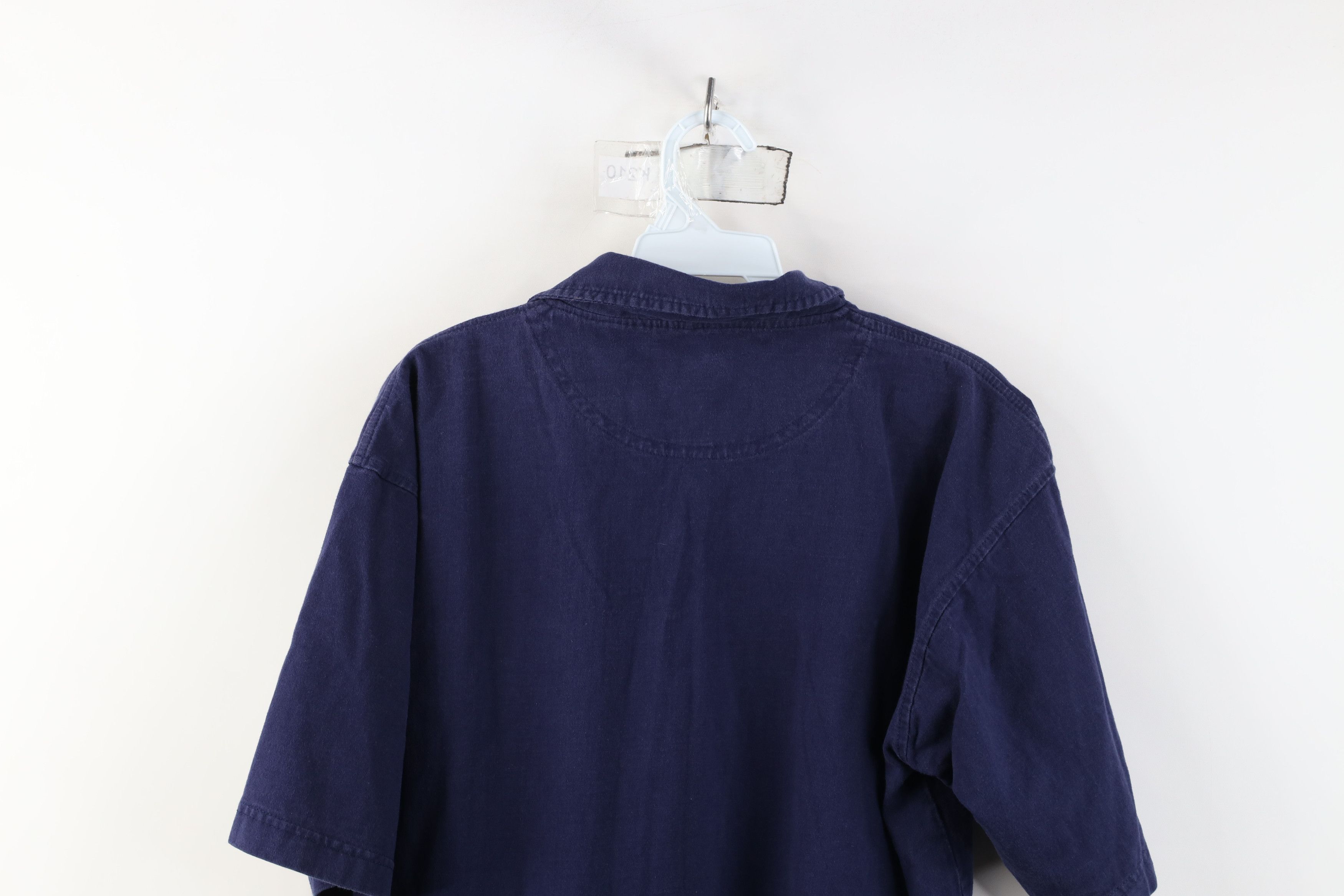 Vintage Vintage 90s University of Michigan Rugby Polo Shirt Blue Size US L / EU 52-54 / 3 - 14 Thumbnail