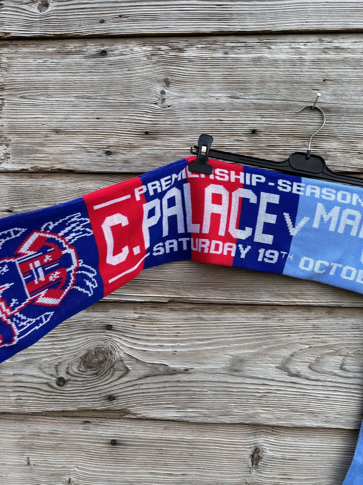 Vintage Manchester City vs Crystal Palace 2019 Premiership Scarf Size ONE SIZE - 4 Thumbnail