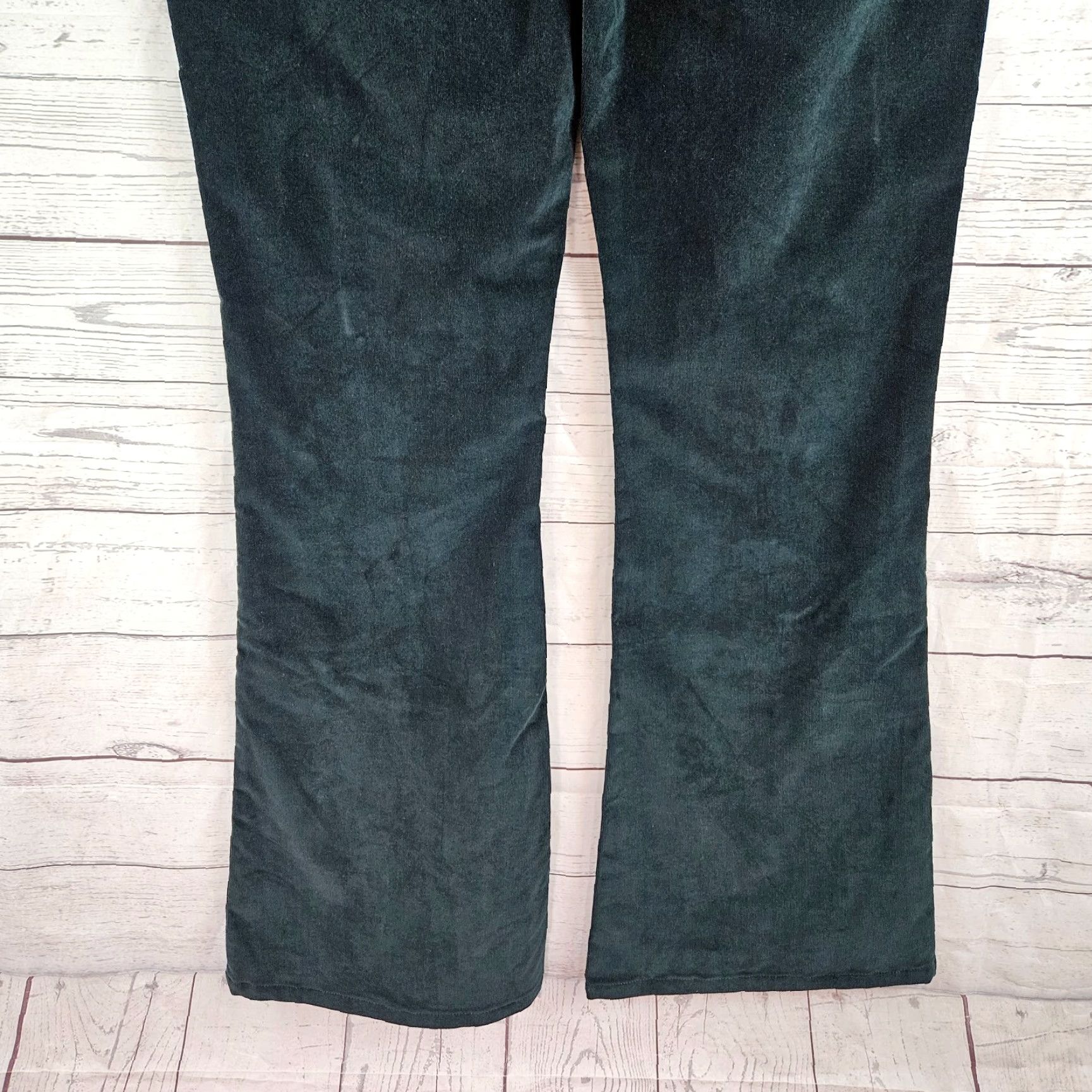 Soft Surroundings Soft Surroundings Womens Flare Corduroy Pants Sz Medium Dark Green Pull On Size 32" / US 10 / IT 46 - 5 Thumbnail