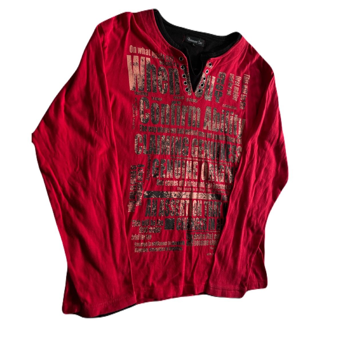 If Six Was Nine 2000s Japanese archive Vkei Layered Poem Long Sleeve Tee Size US M / EU 48-50 / 2 - 3 Thumbnail