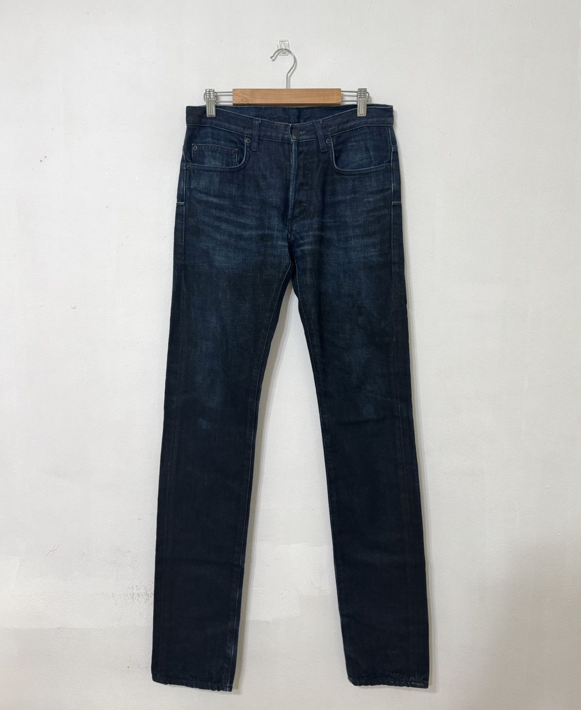 Dior × Hedi Slimane Dior homme by hedi ice blue waxed jeans | Grailed