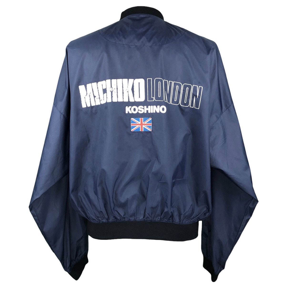 Vintage Michiko Koshino London Big Logo Bomber Style Jacket