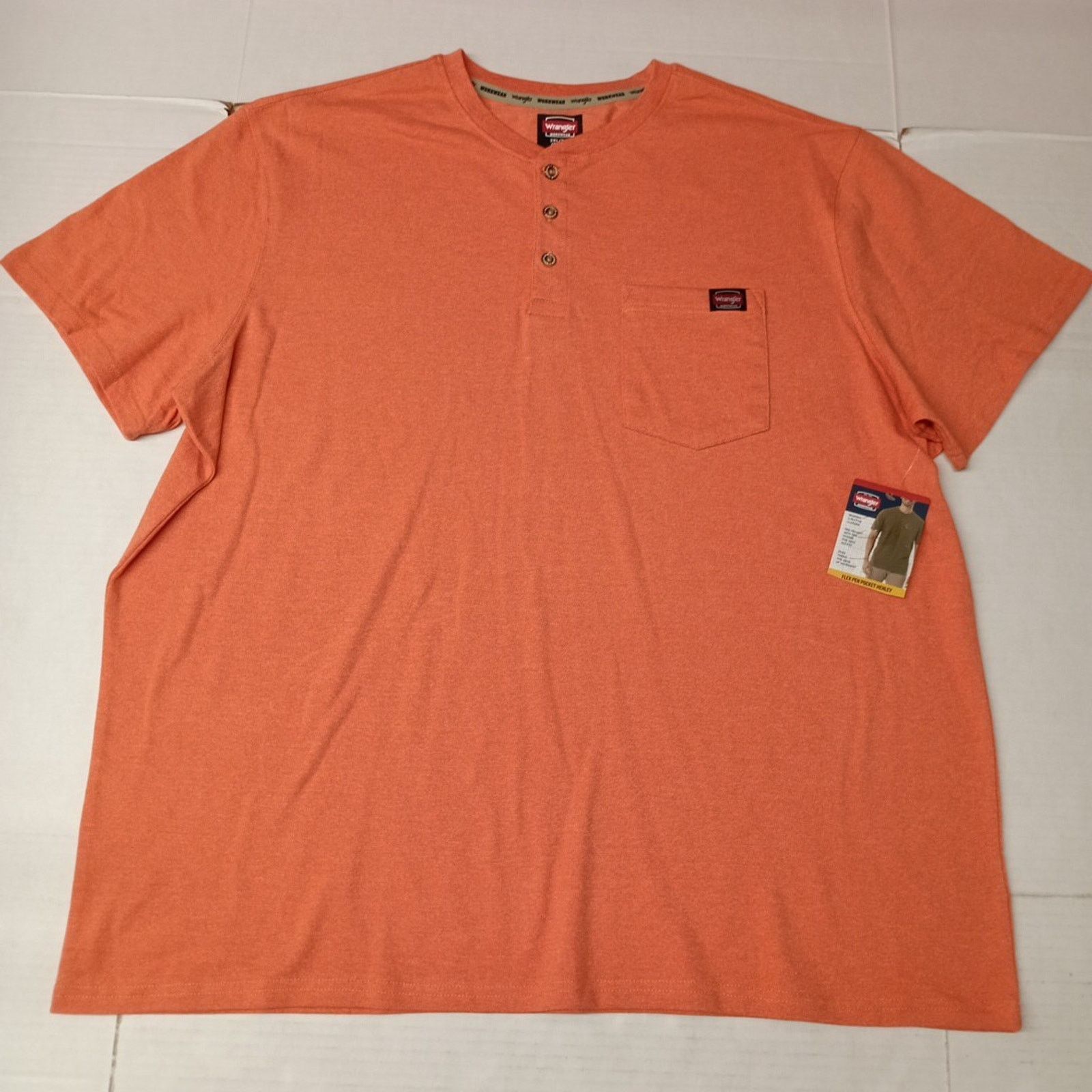 Wrangler Wrangler Henley Shirt Mens 3XL (54-56) Arabesque Relaxed Fit Size US XXL / EU 58 / 5 - 1 Thumbnail