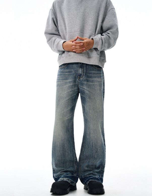 Japanese Brand American-style whisker tie-dye loose wide-leg jeans Size US 32 / EU 48 - 1 Thumbnail